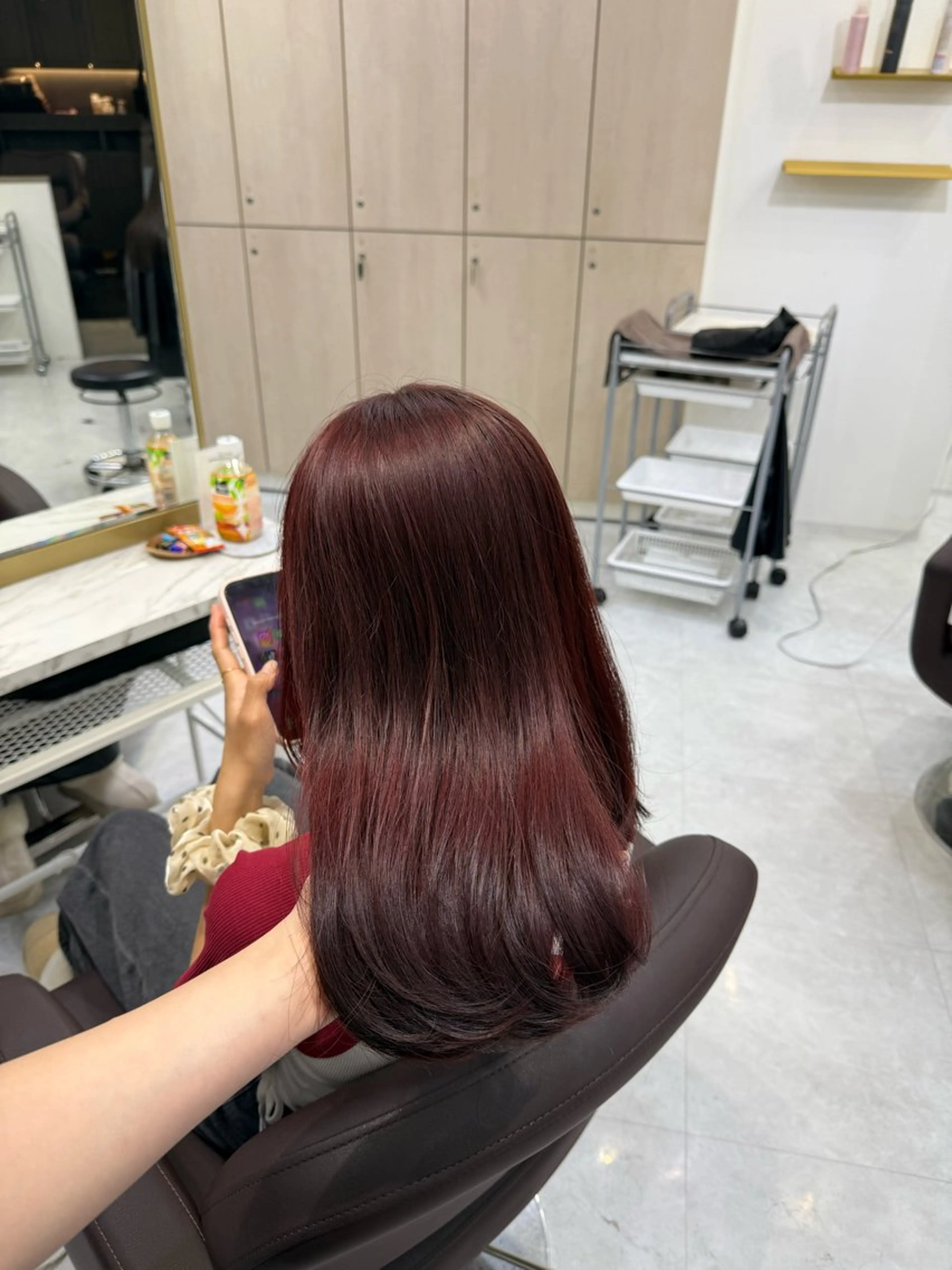 ミディアム カラー ヘアアレンジ ヘアカラー トリートメント ヘアセット 💗横浜美容室 💗HARUNAのヘアスタイル