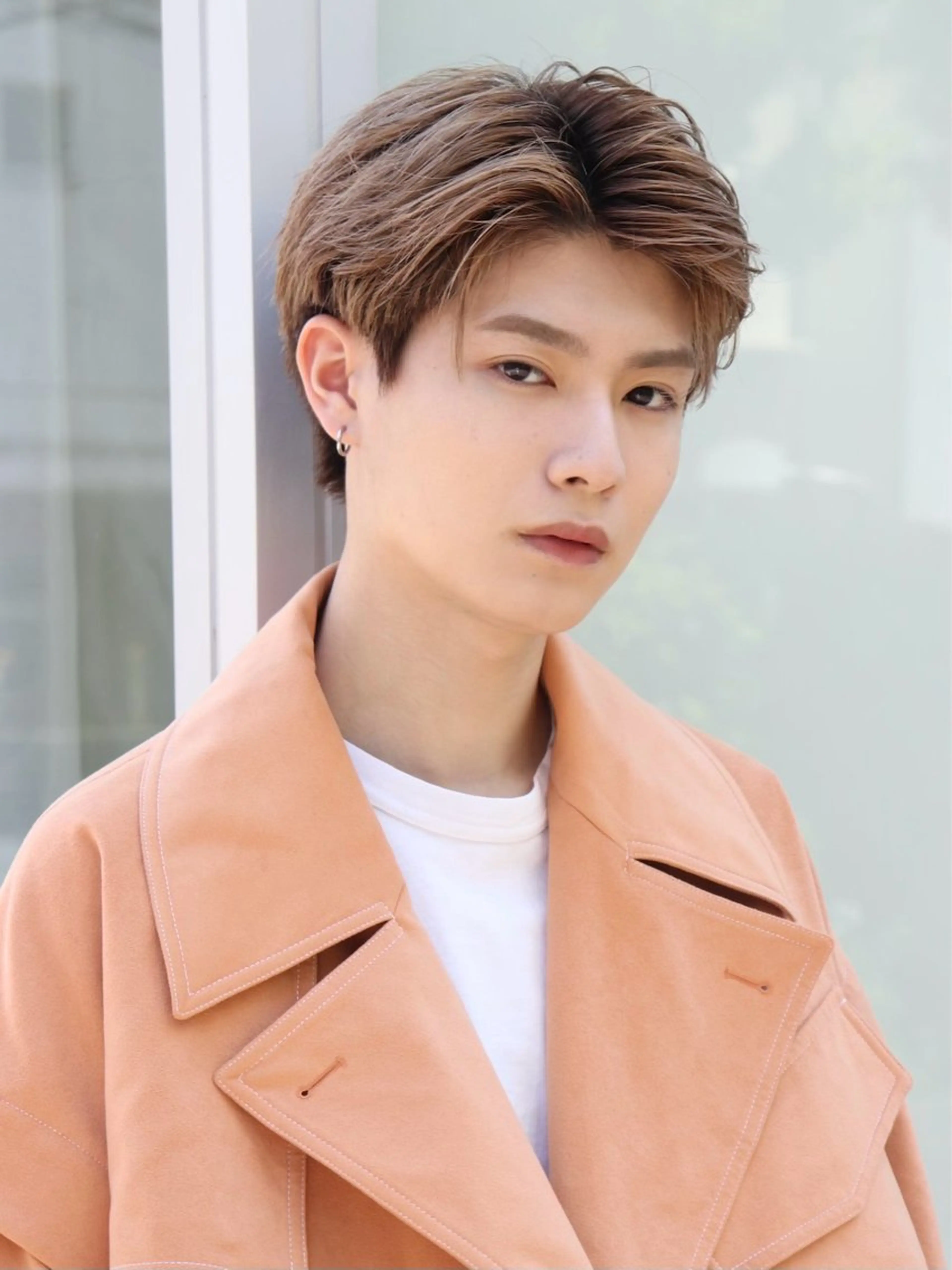 カラー ベージュカラー ミルクティーベージュ カット ヘアカラー LUCEY福岡大名所属・【公式】メンズサロン LUCEY福岡大名のヘアスタイル