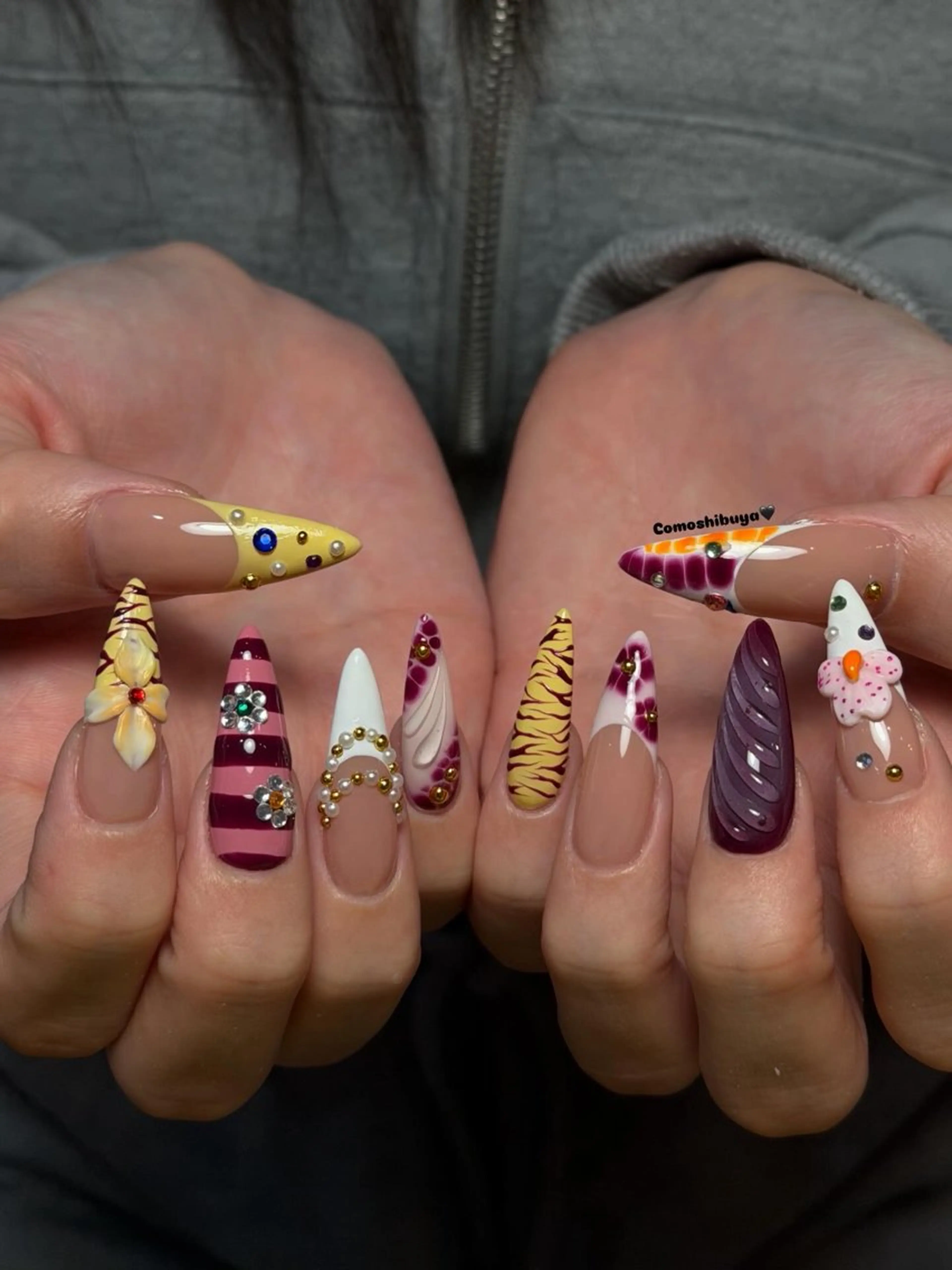 ネイル 韓国ネイル シンプルネイル ワンホンネイル ハンドネイル CoMo Nailのネイルデザイン