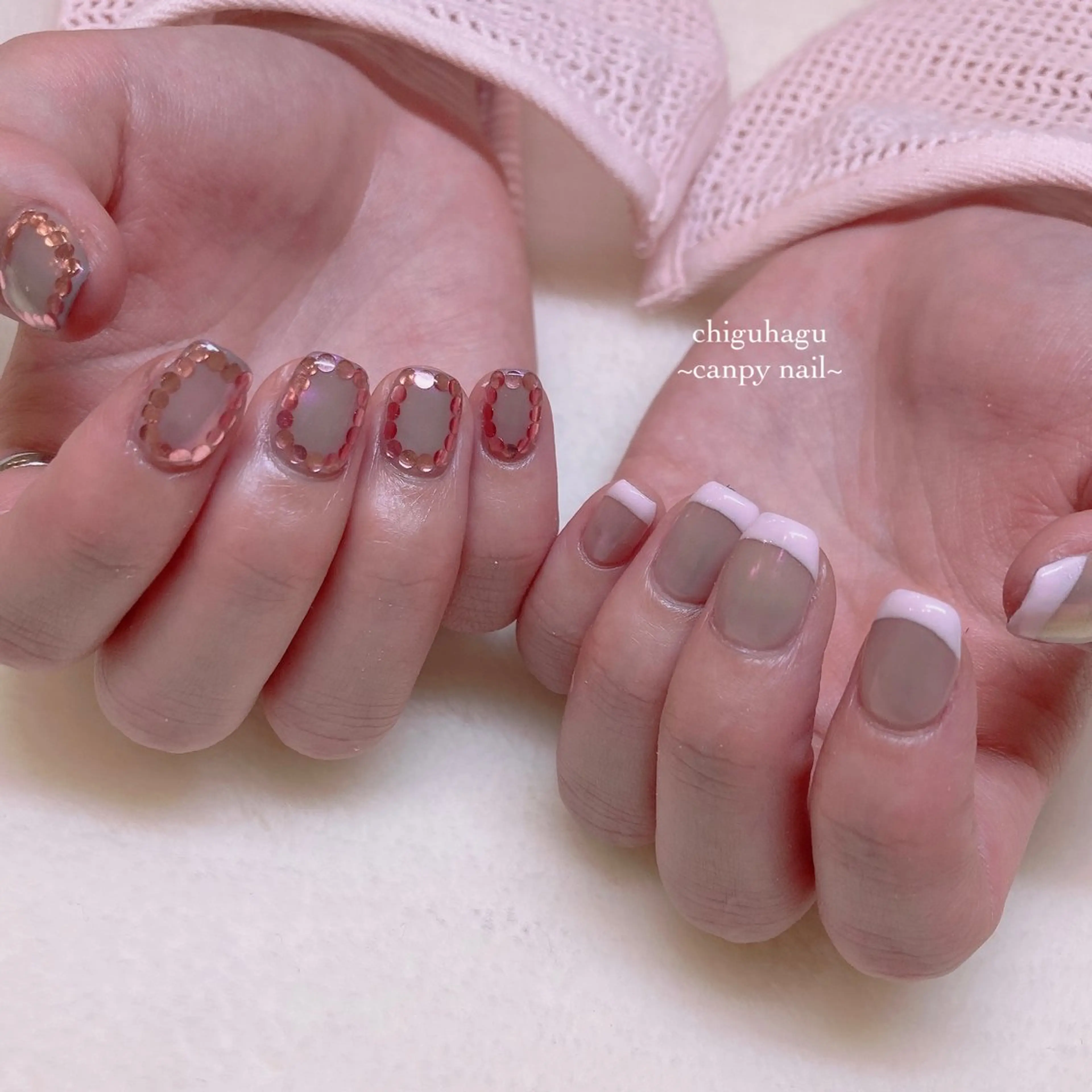 ネイル オーロラネイル ハンドネイル 韓国ネイル/ワンホン ネイル🎀表参道3分のネイルデザイン