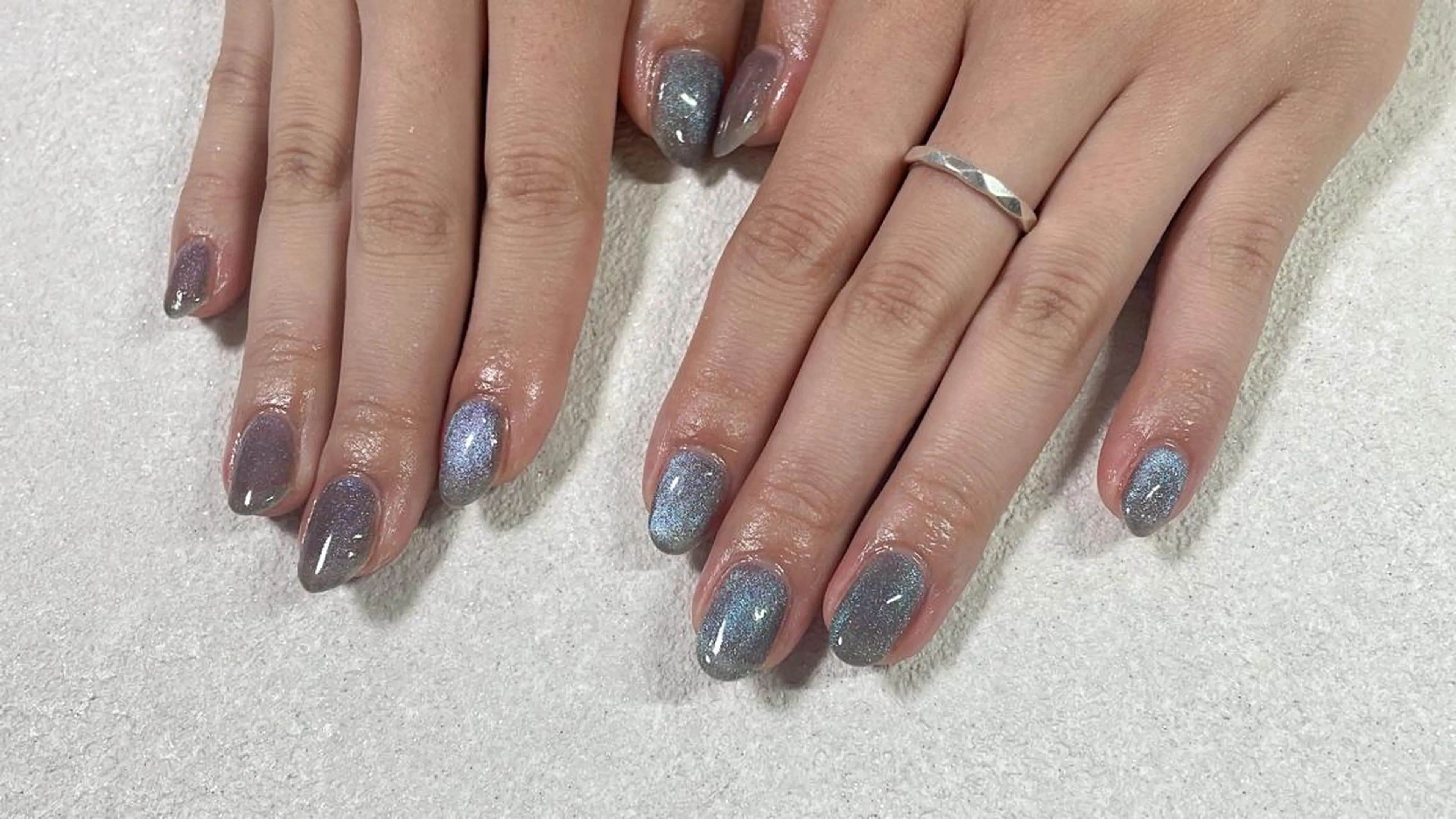 ネイル オーロラネイル フラワーネイル フットネイル フレンチネイル ジェルネイル kikinail 溝の口のネイルデザイン