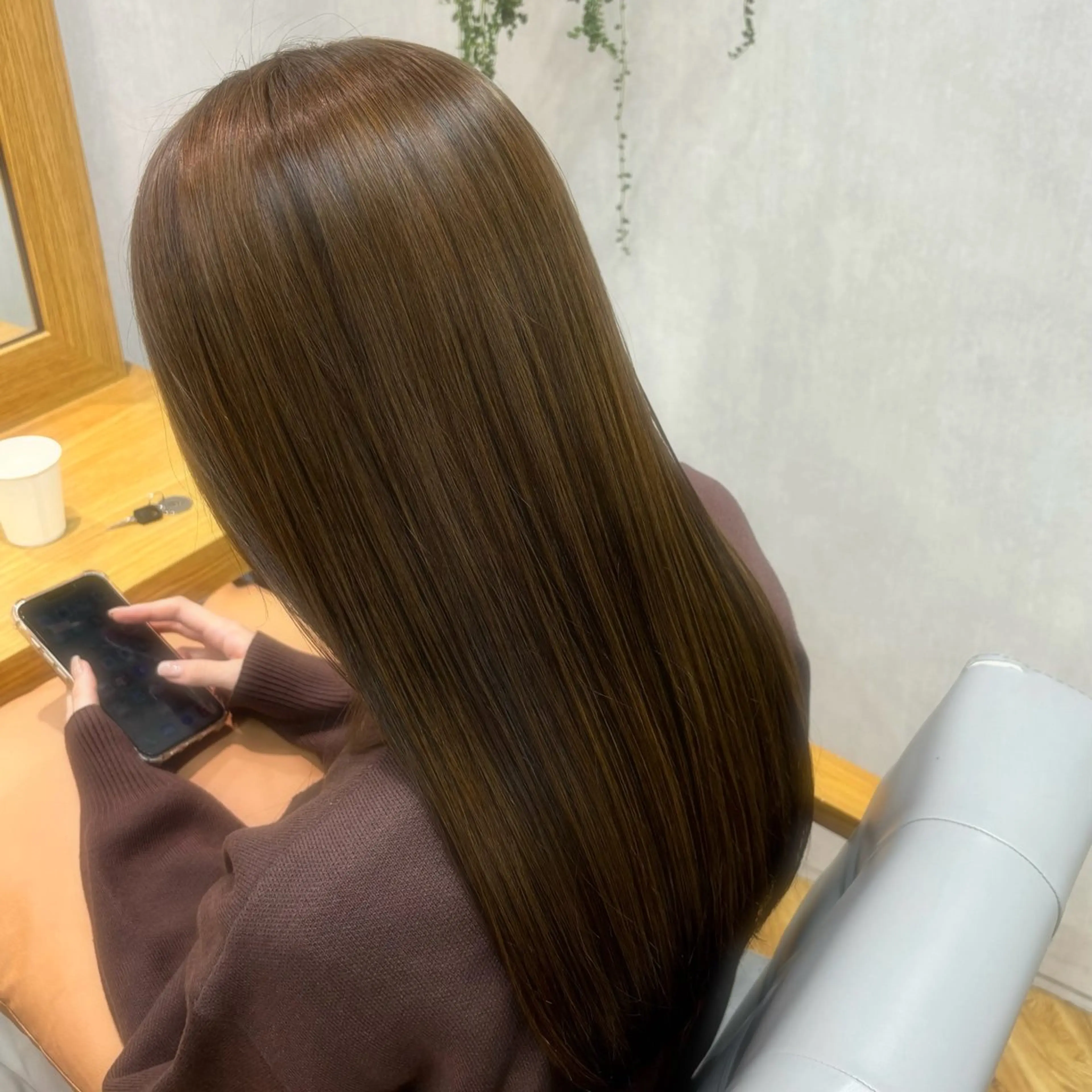 ロング カラー ヘアカラー トリートメント 透明感/ベージュ/ yuna.のヘアスタイル