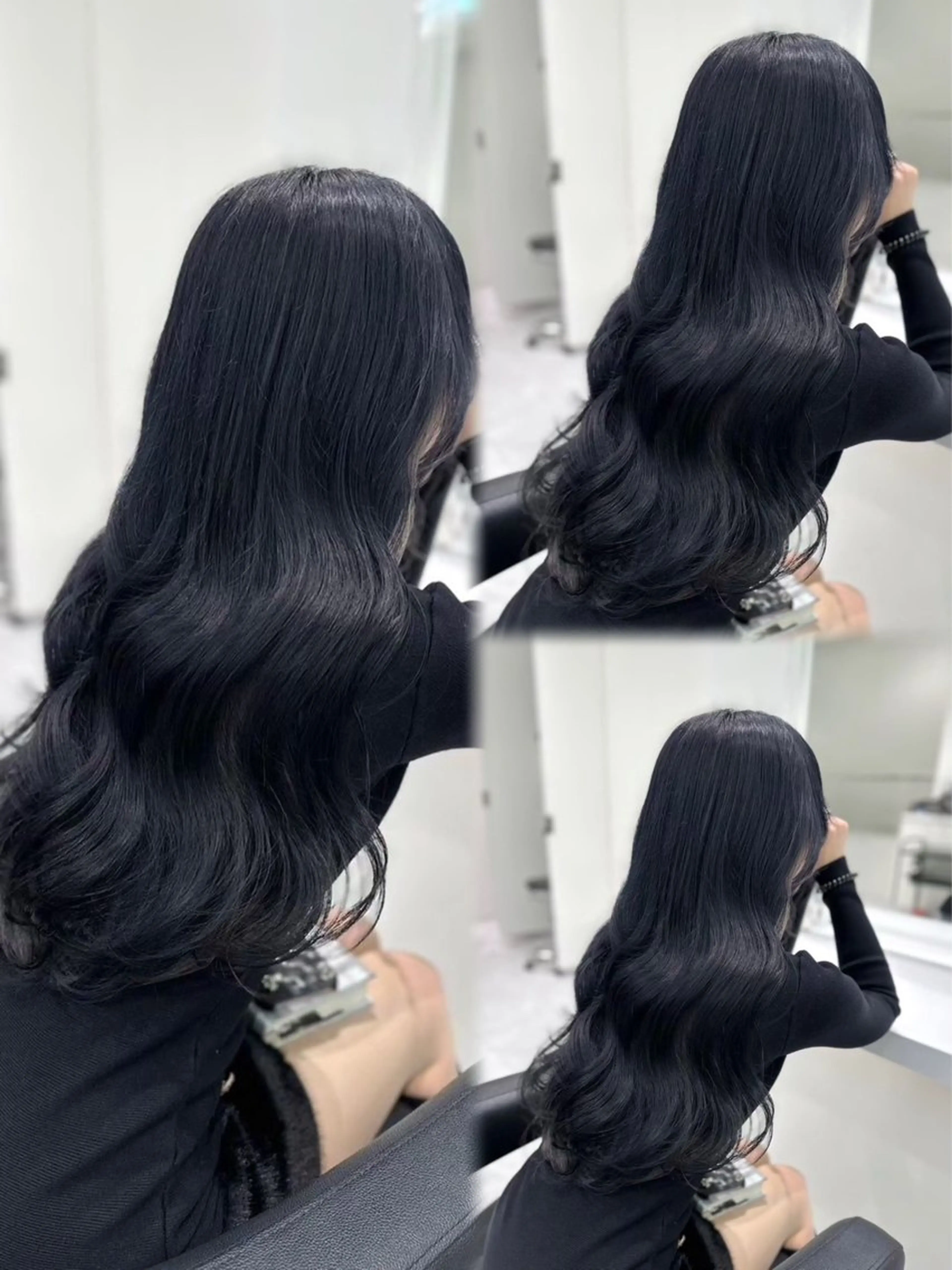 ロング カラー ヘアカラー トリートメント 大人っぽ韓国ヘア 寒色💙yuma💙のヘアスタイル