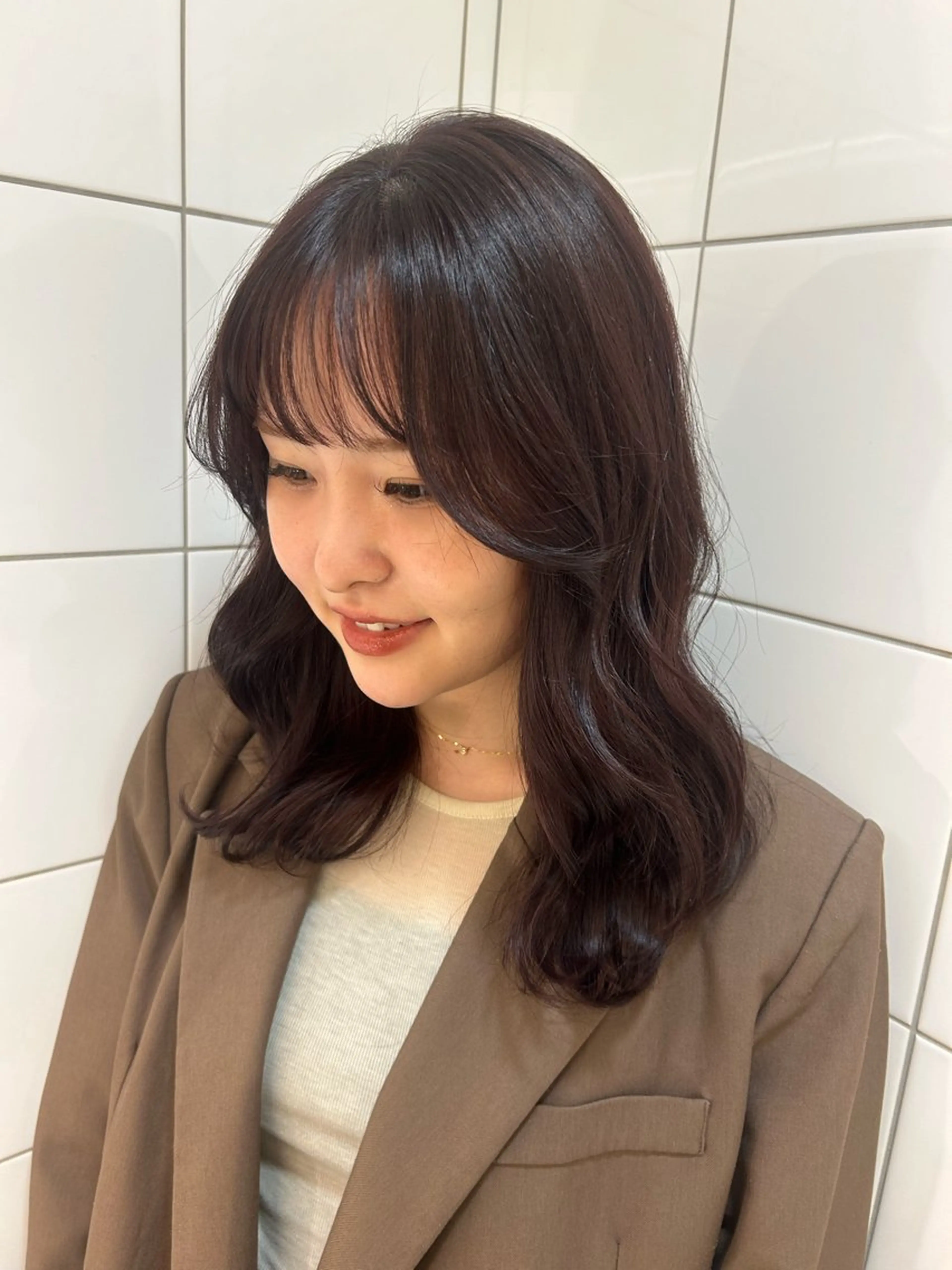 ミディアム カラー カット 縮毛矯正 トリートメント 外国人風ヘア/ 髪質改善/ayacaのヘアスタイル