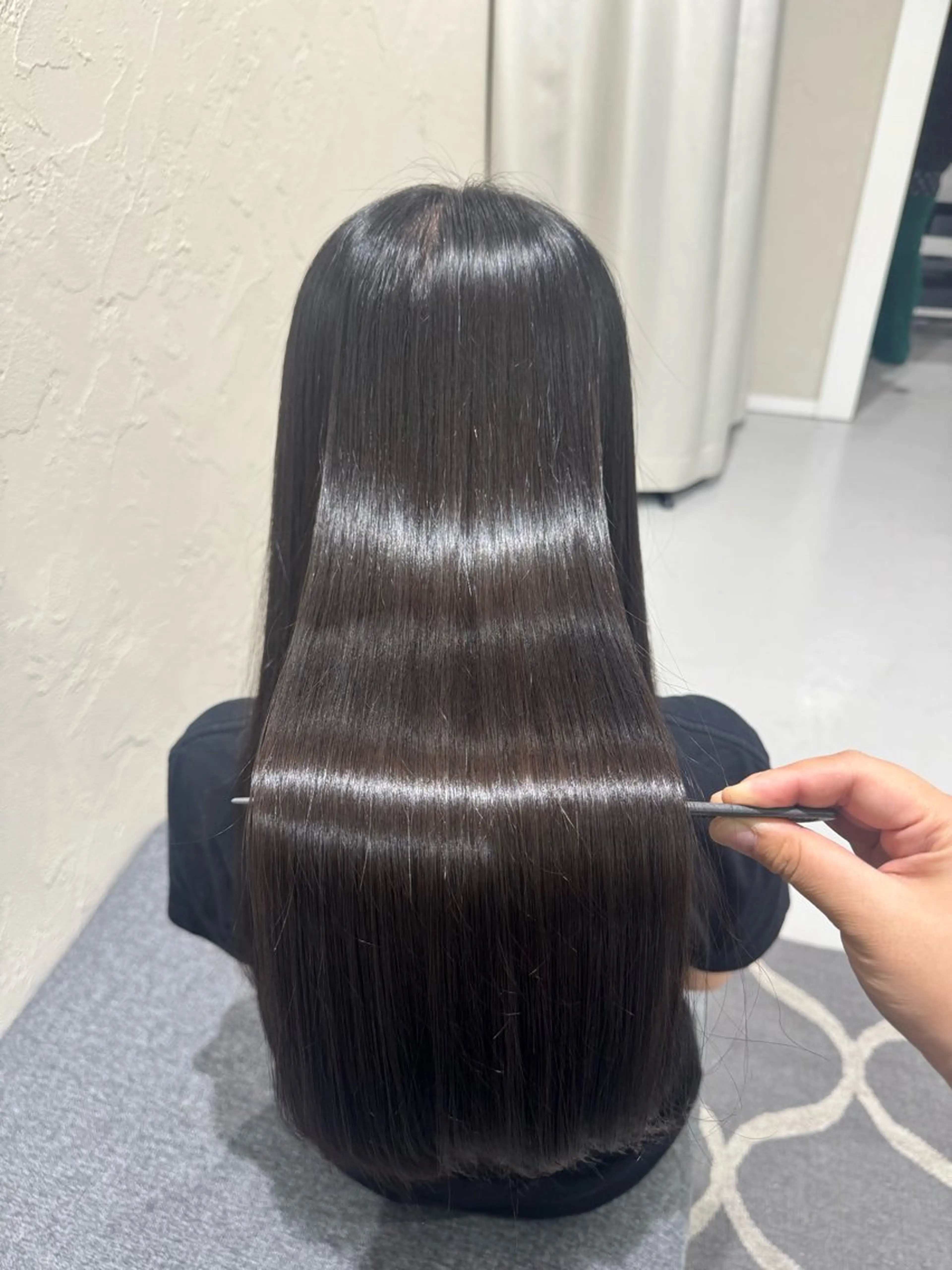 ロング 縮毛矯正 トリートメント 池戸 梨衣のヘアスタイル