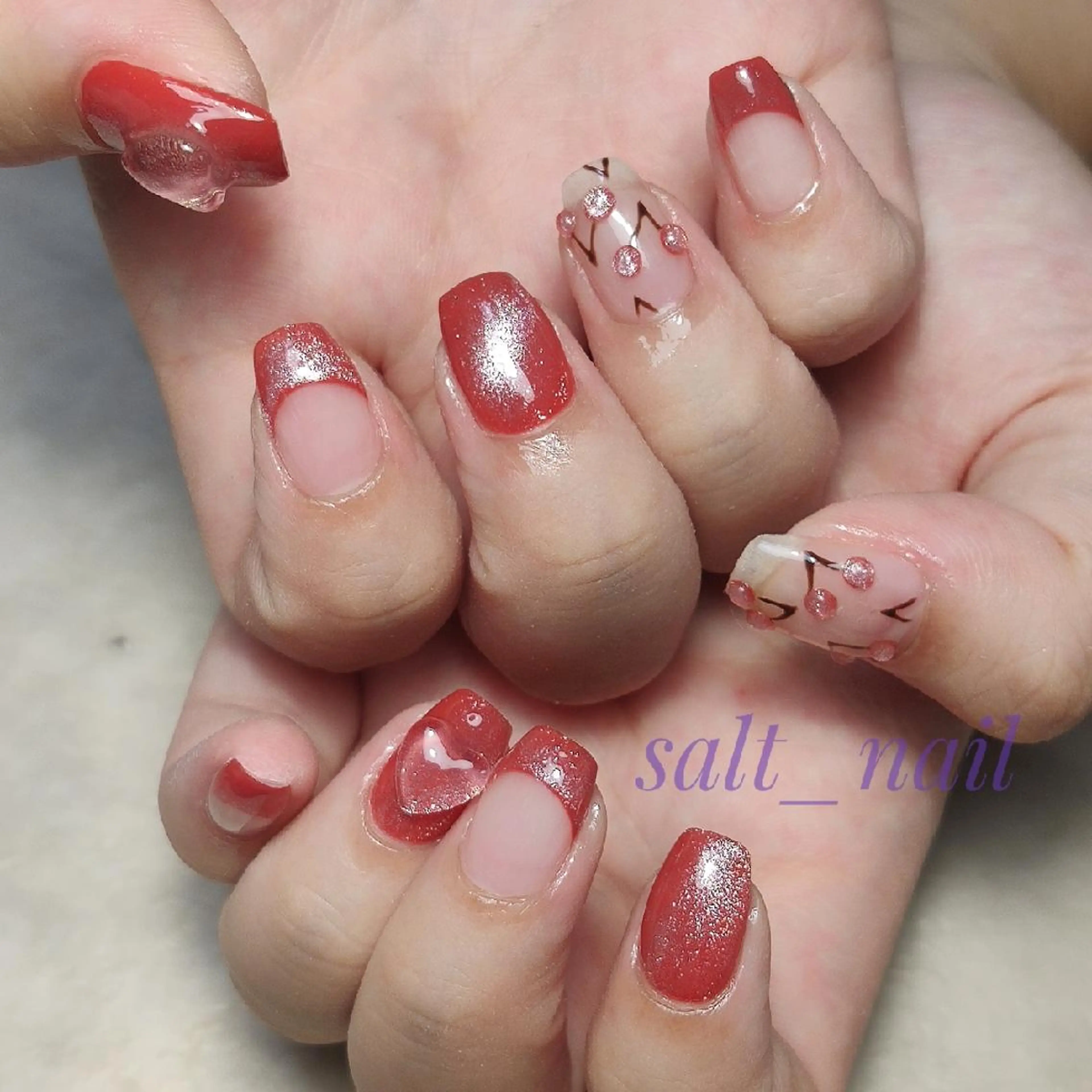 ネイル マグネットネイル ハンドネイル 個人サロン saltnailのネイルデザイン