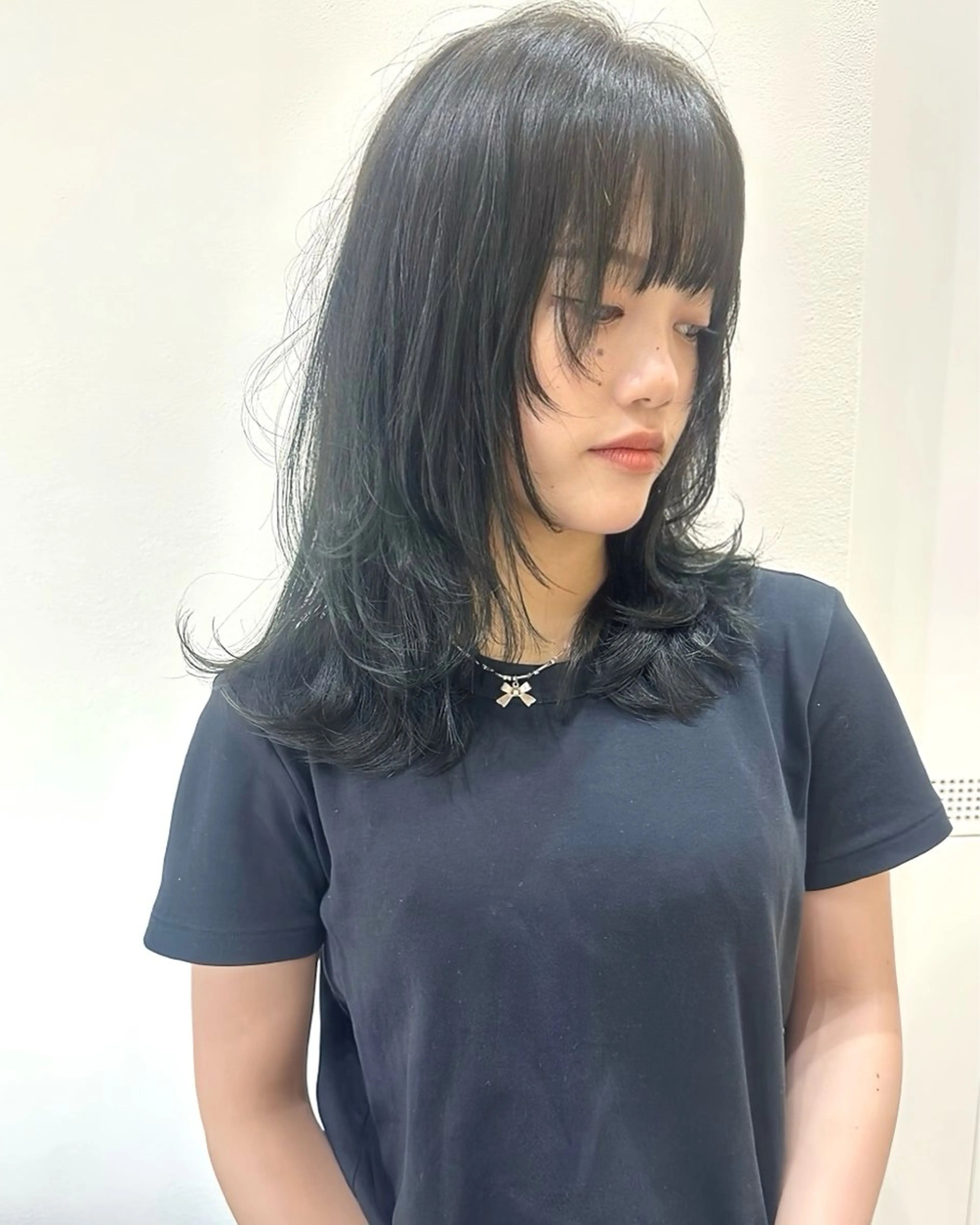 トレンドレイヤーカット+3stepトリートメント💙(#艶髪#ワンカラー#韓国風#ハイトーン#美髪#レイヤー)の写真