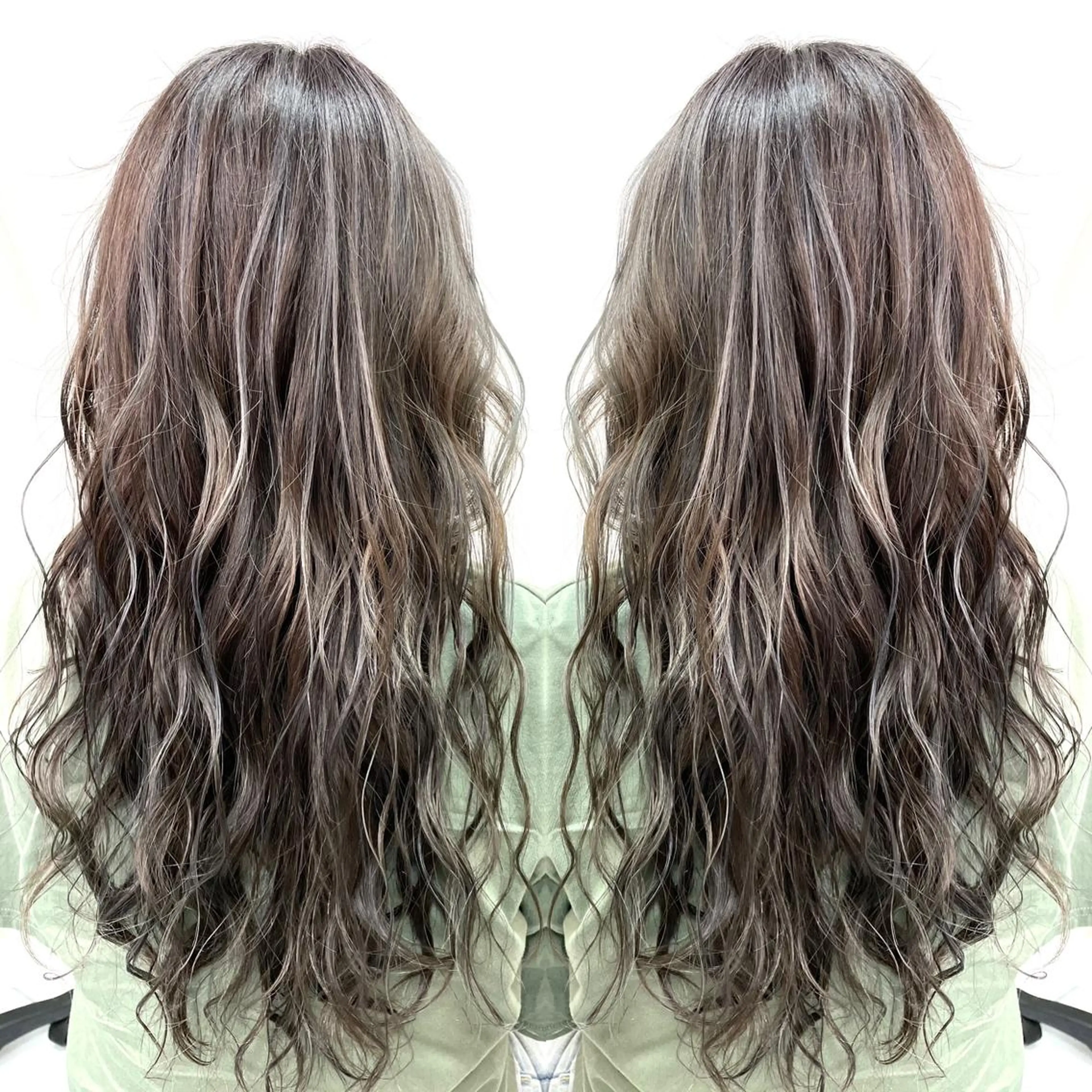 セミロング カラー 縮毛/レイヤー 韓国/橋口のヘアスタイル