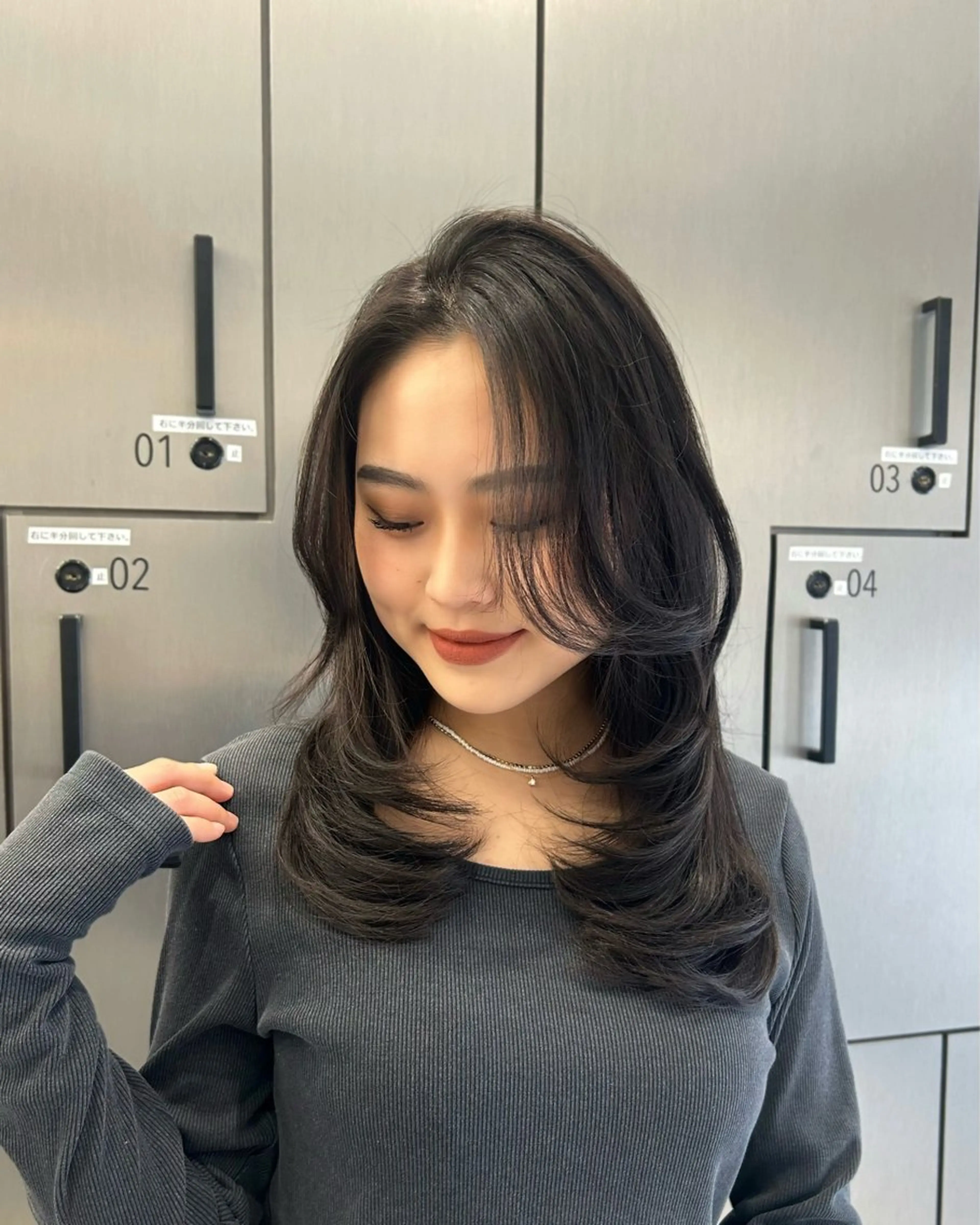 ロング 顔周りカット レイヤーカット 大人レイヤー/艶美髪 🇺🇸TOMONAのヘアスタイル