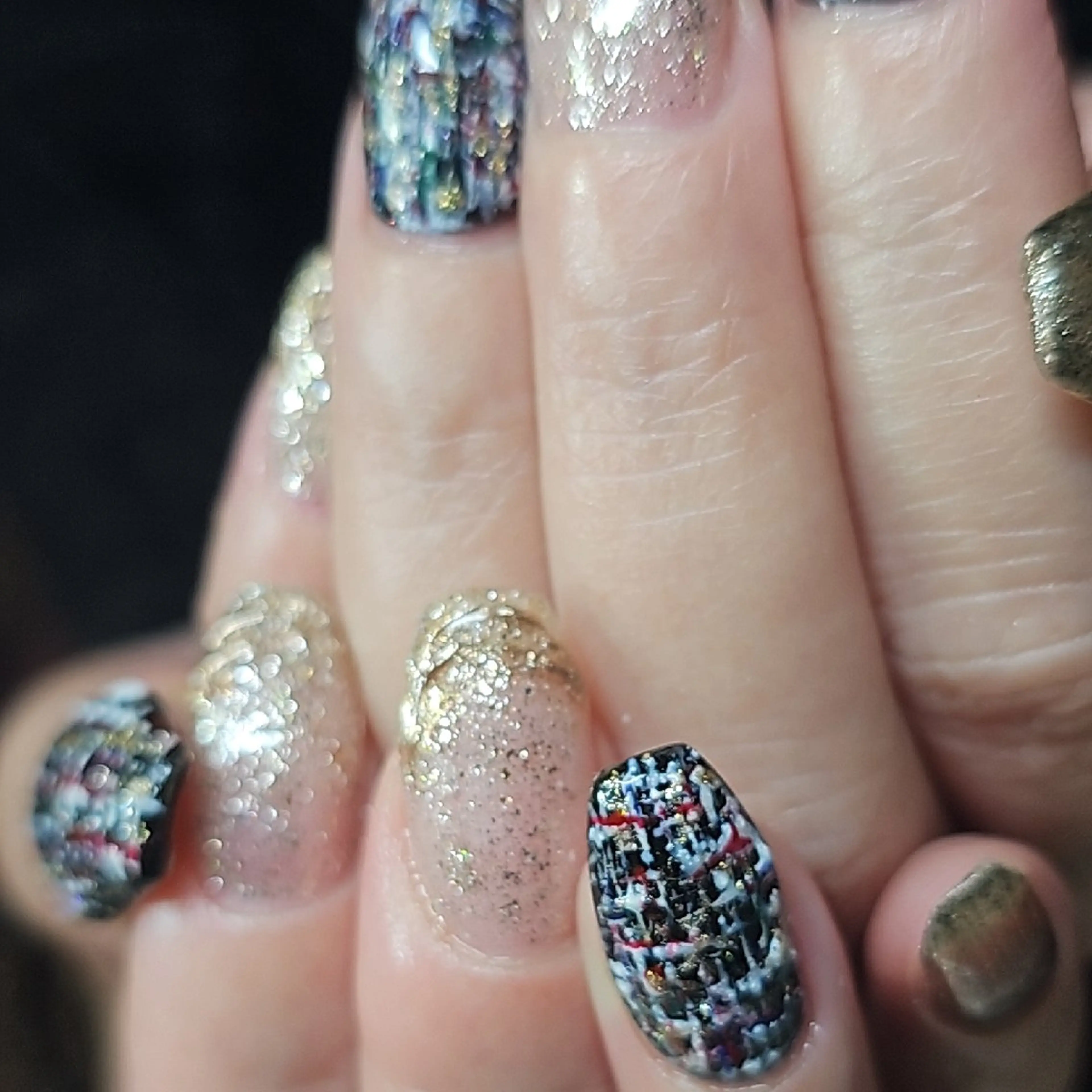 ネイル ラメ(グリッター) ツイードネイル salon de  Princessのネイルデザイン