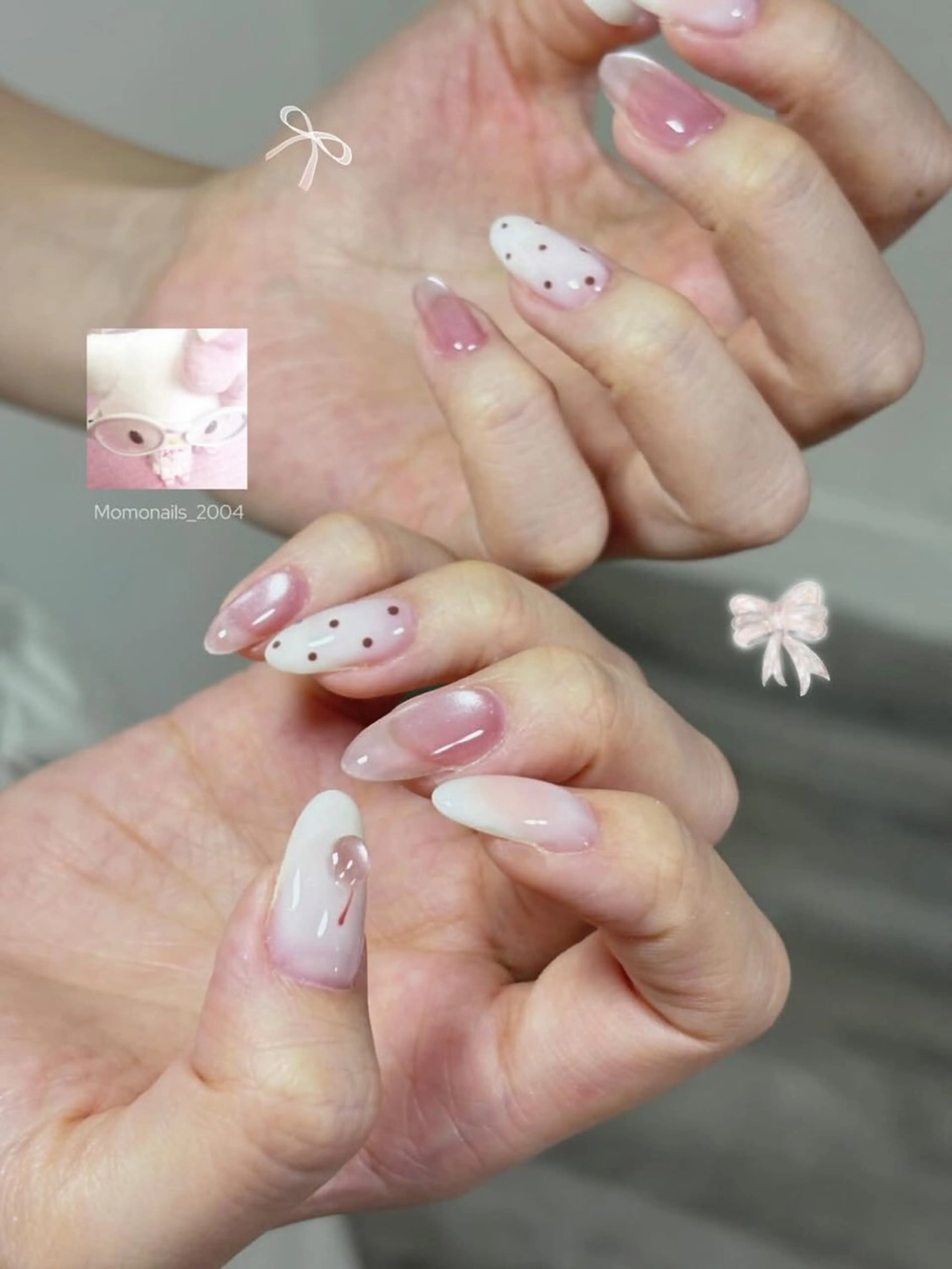 ネイル グラデーション ラメ(グリッター) マグネットネイル ミラーネイル ニュアンスネイル ハンドネイル Lumi de nailsのネイルデザイン