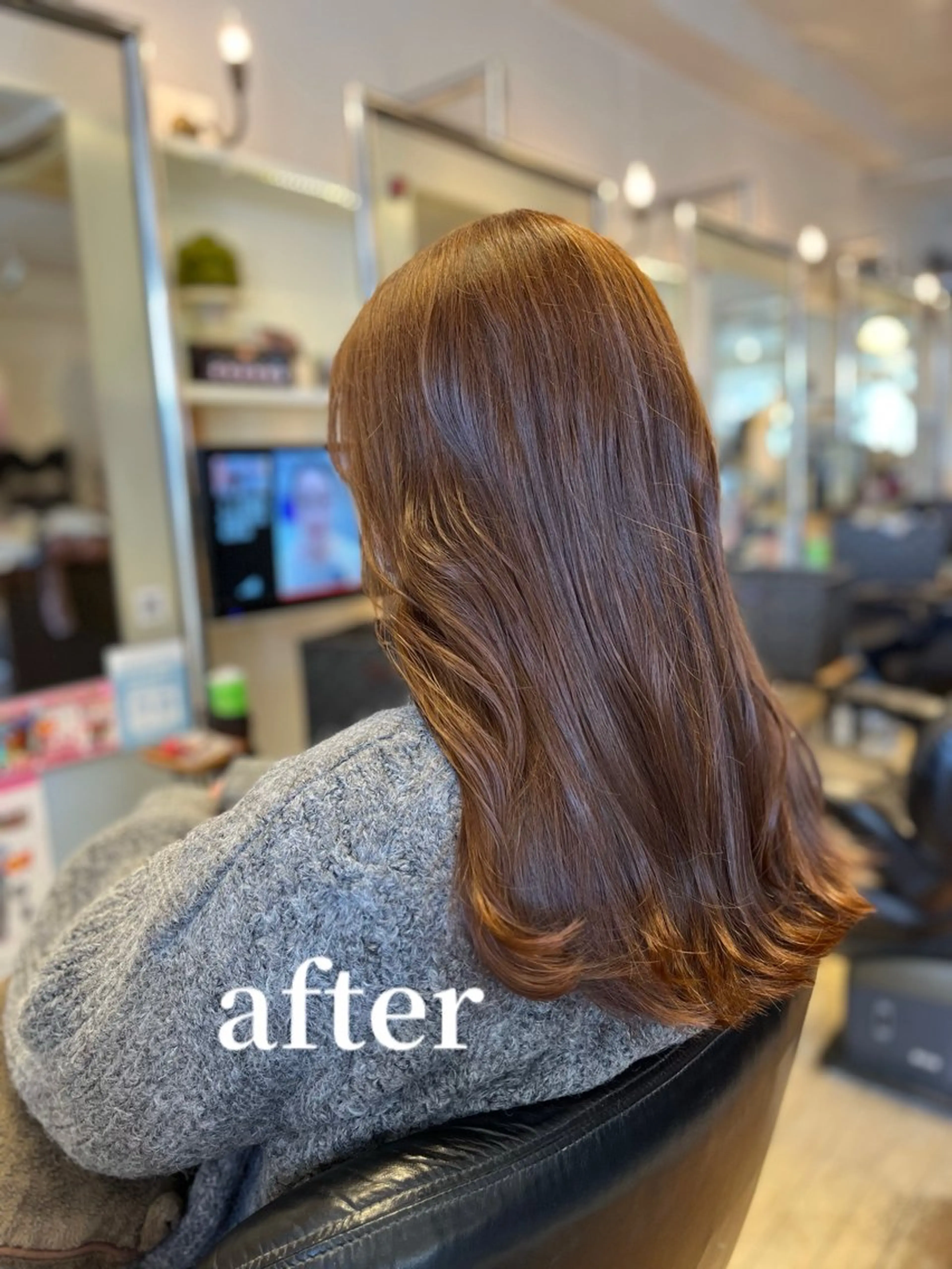 ロング ヘアカラー トリートメント 矢崎 身江子のヘアスタイル