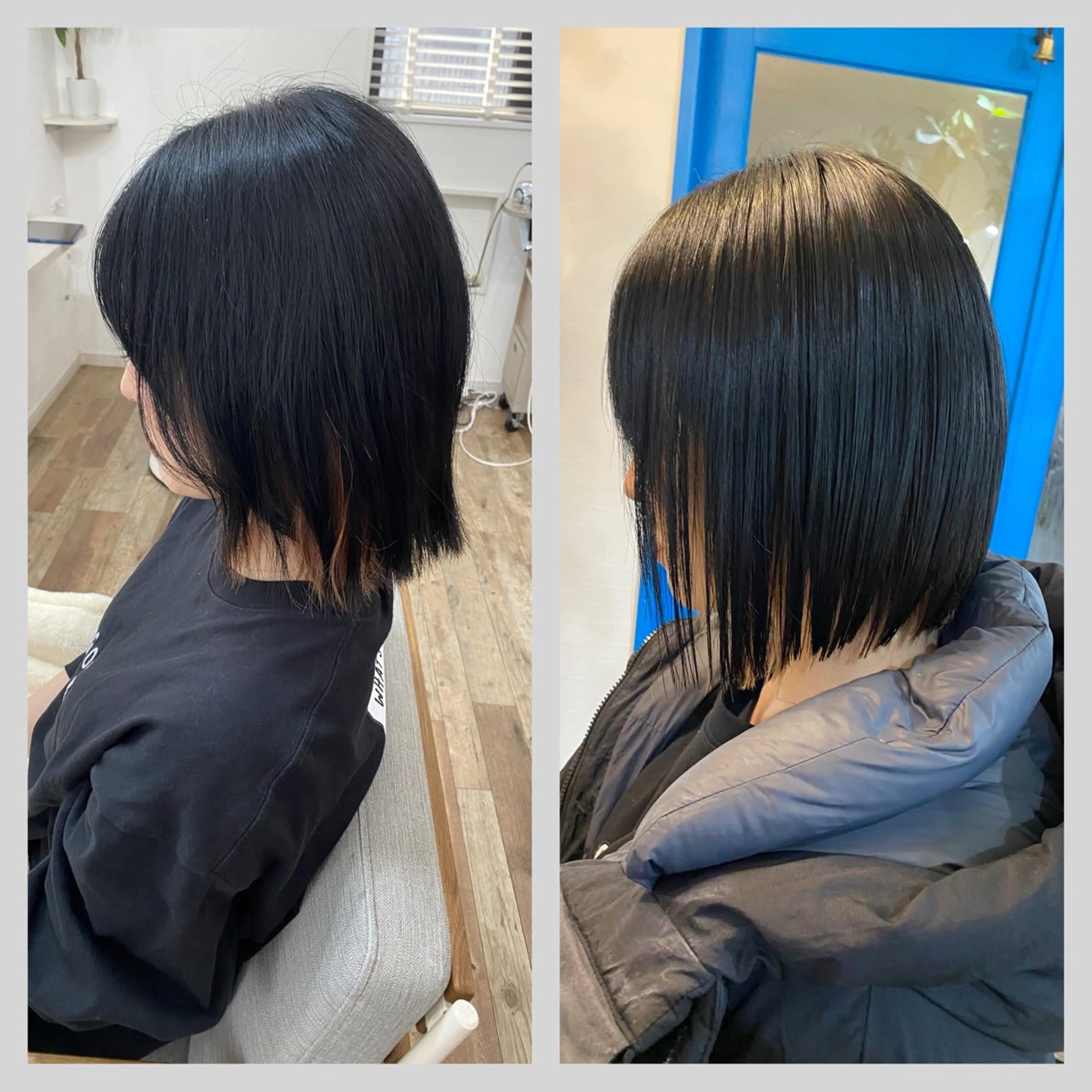 ショート パーマ ボブ ストレートパーマ 佐藤 沙也輝のヘアスタイル