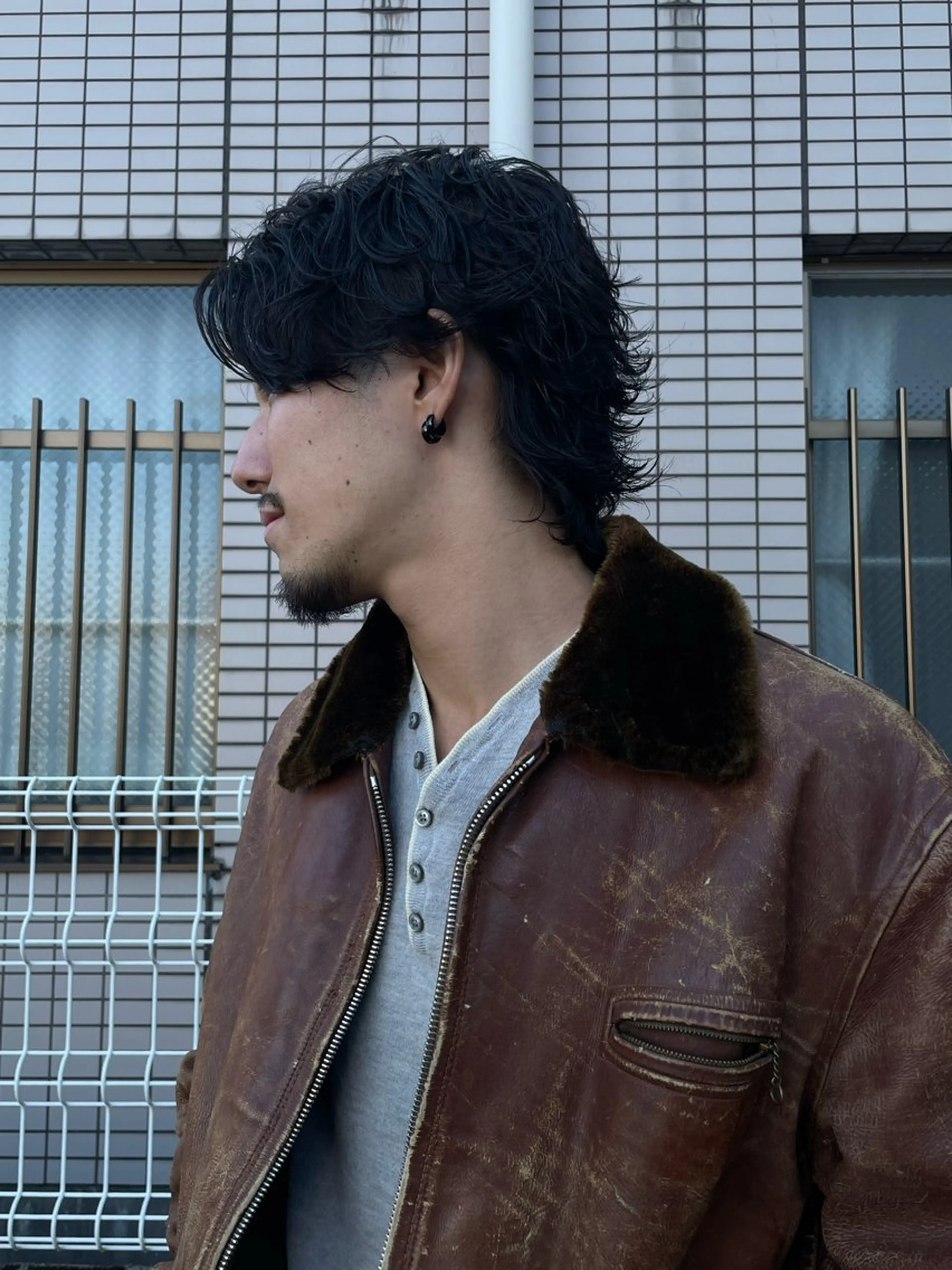ショート パーマ メンズ カット パーマ ボブモデル募集/ 青木亮太郎のヘアスタイル