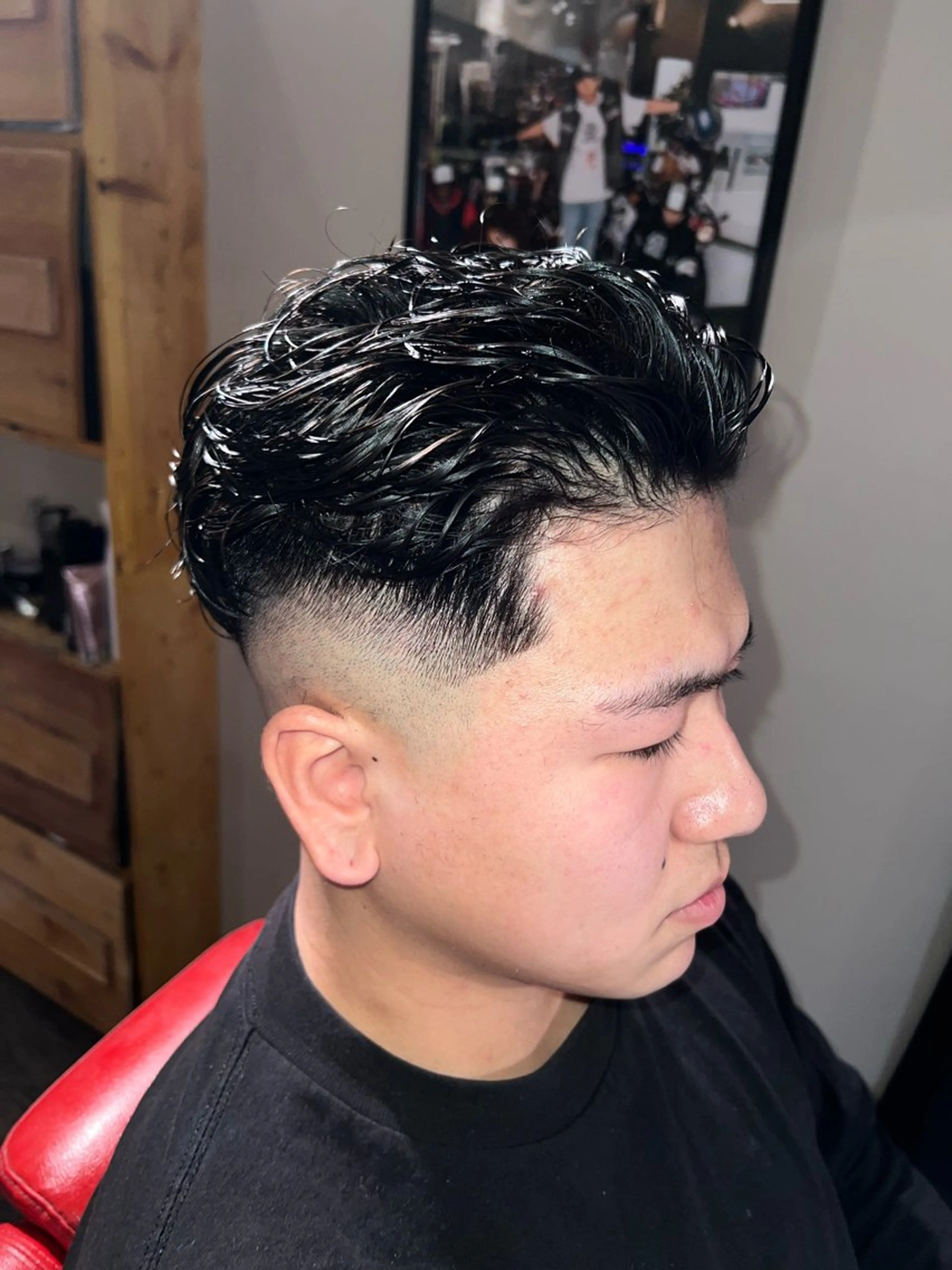 ショート パーマ メンズ 江口 沙良のヘアスタイル