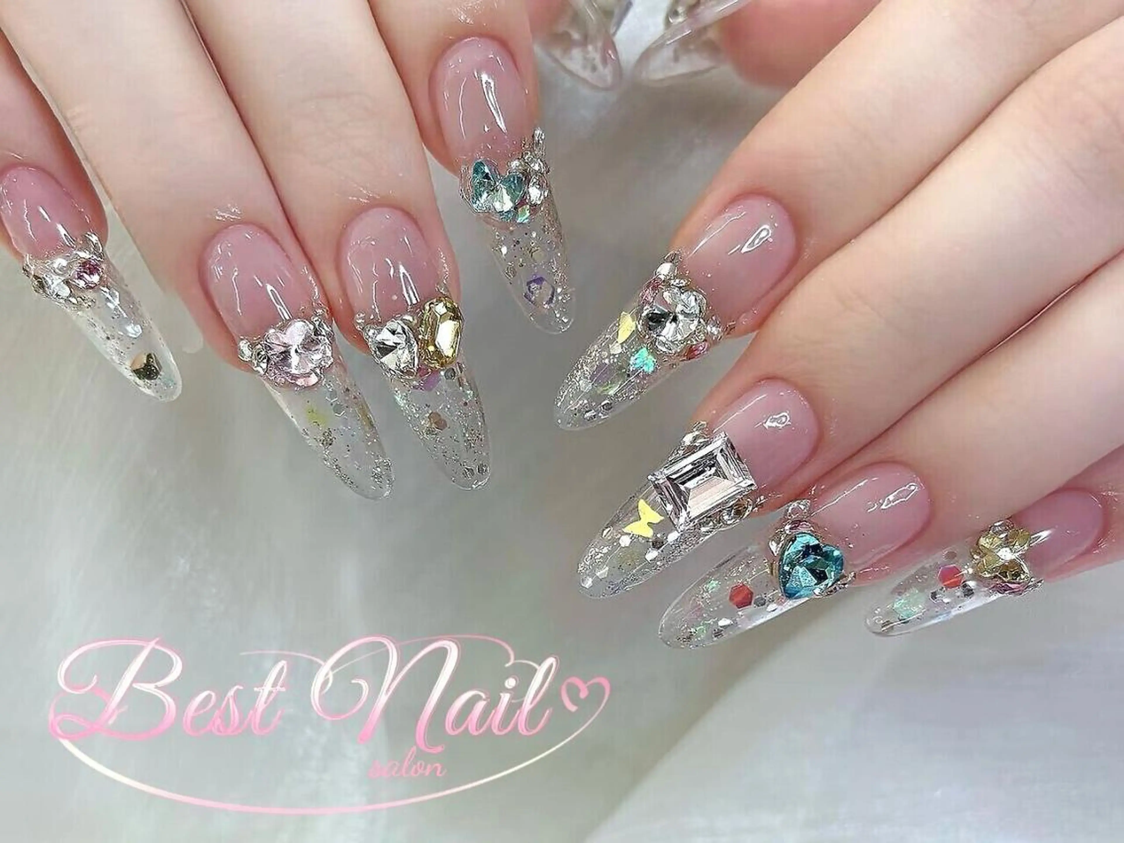 ネイル アートネイル オーロラネイル クリアネイル フレンチネイル ジェルネイル 🎀Best Nail🎀のネイルデザイン