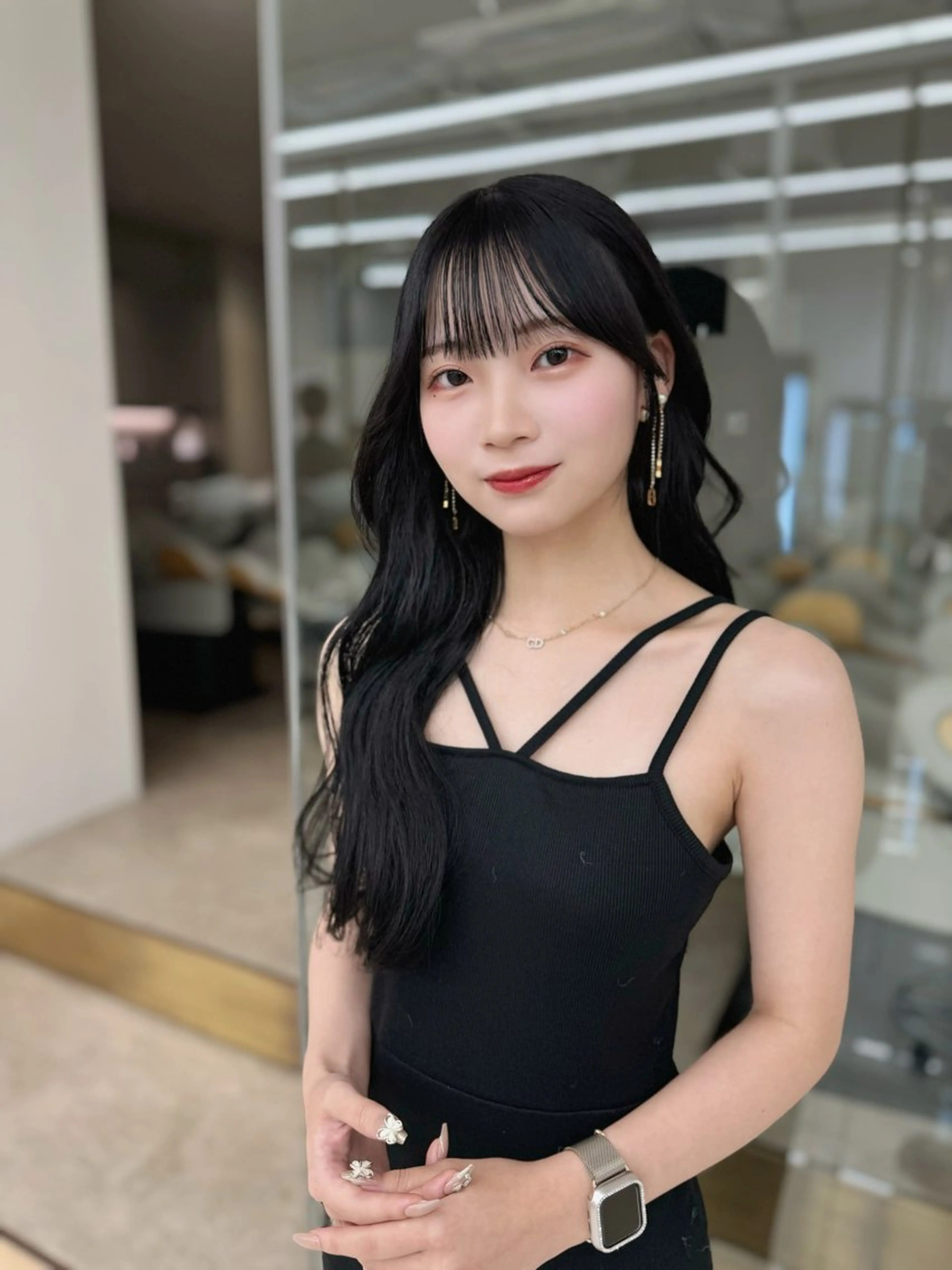 ロング カラー カット COA GINZA 空也/前髪/顔まわりのヘアスタイル