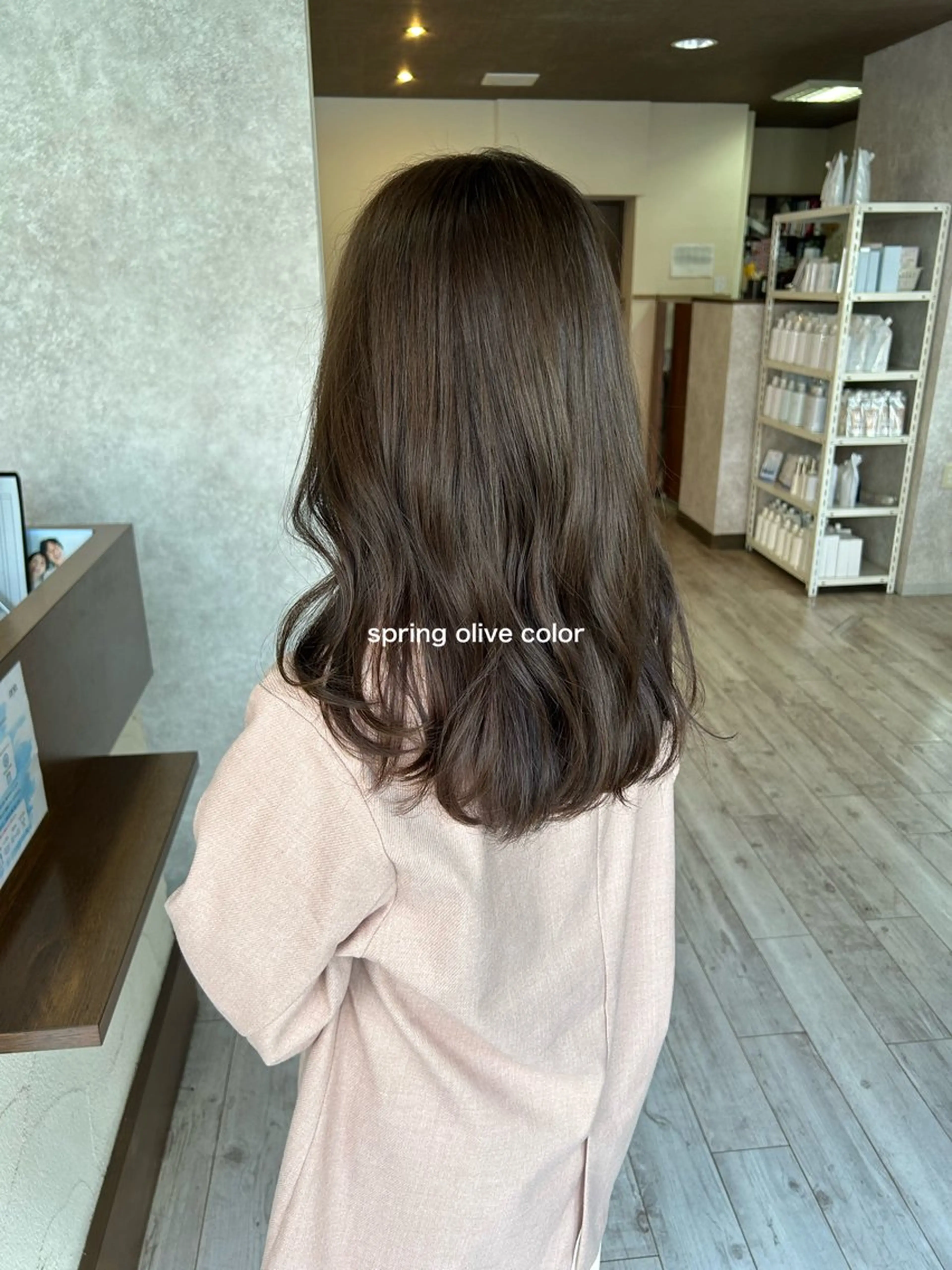 セミロング カラー オリーブカラー ｲﾁｶﾜ ﾐｵ/ minim hairのヘアスタイル