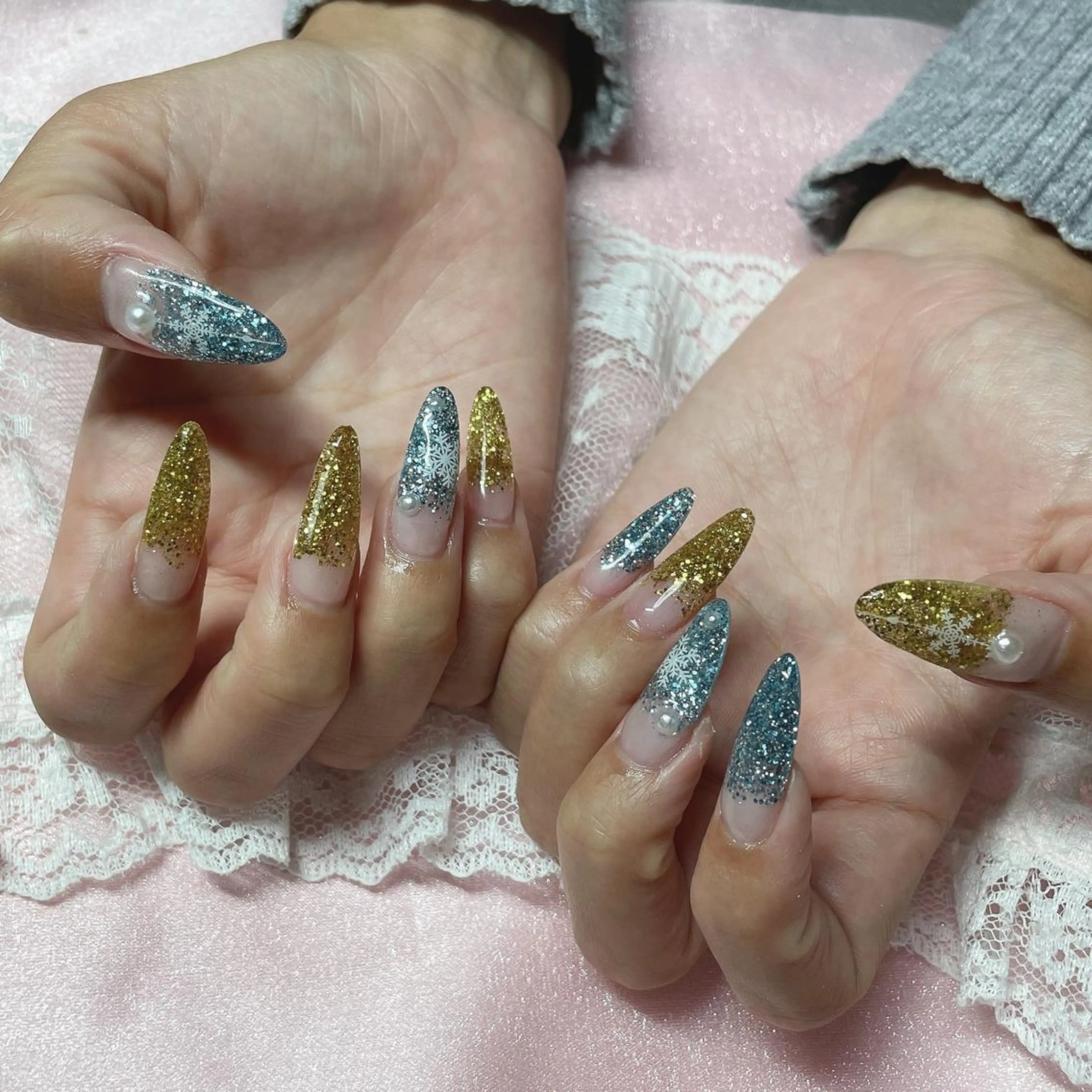 【ミニモ限定✨何度でもOK🙆♀️❤️】ラメグラデーションスカルプ♪ ※補足要確認の写真