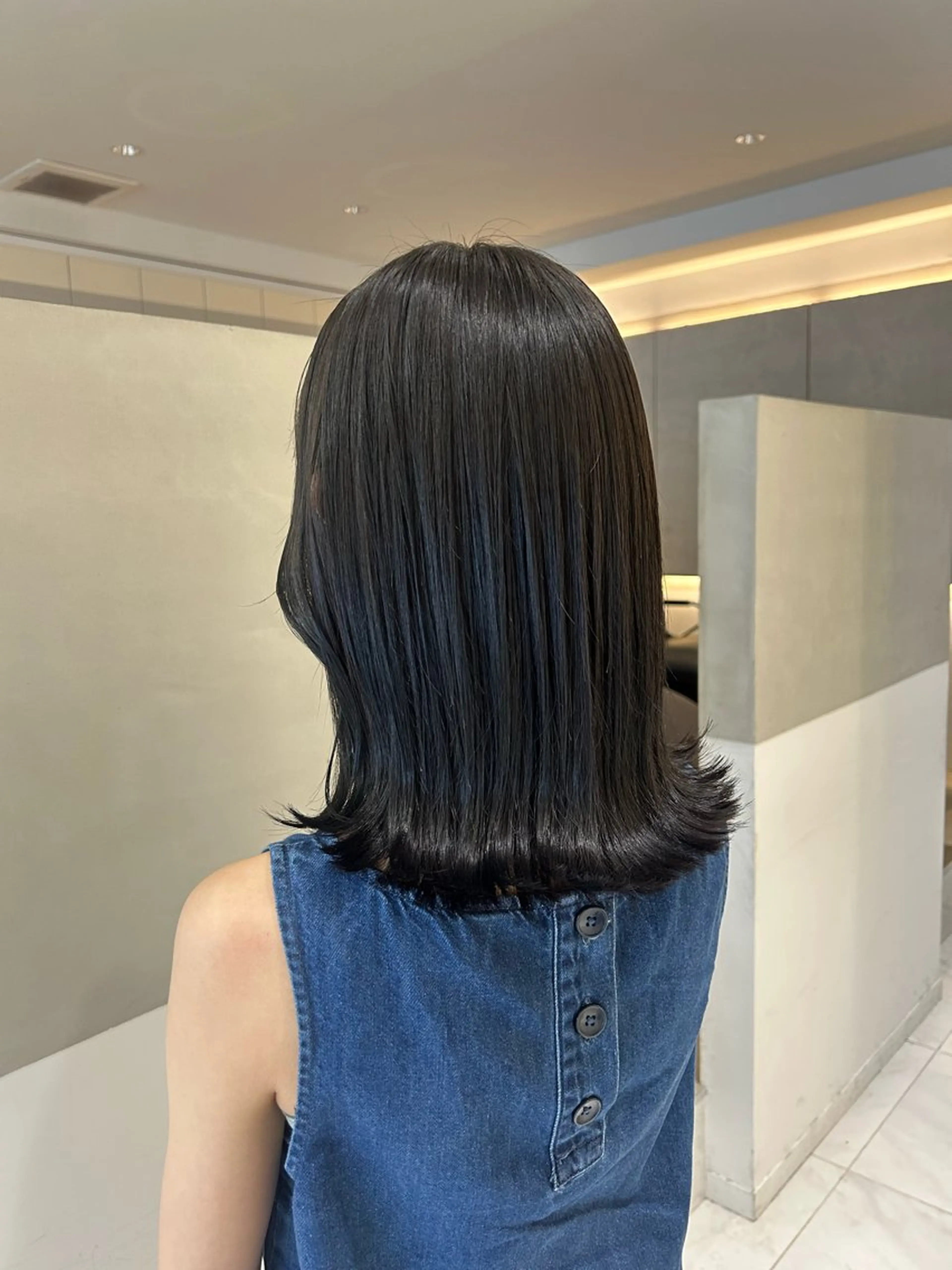 セミロング カラー ヘアカラー ナチュラル/韓国💎 haruka 💎のヘアスタイル