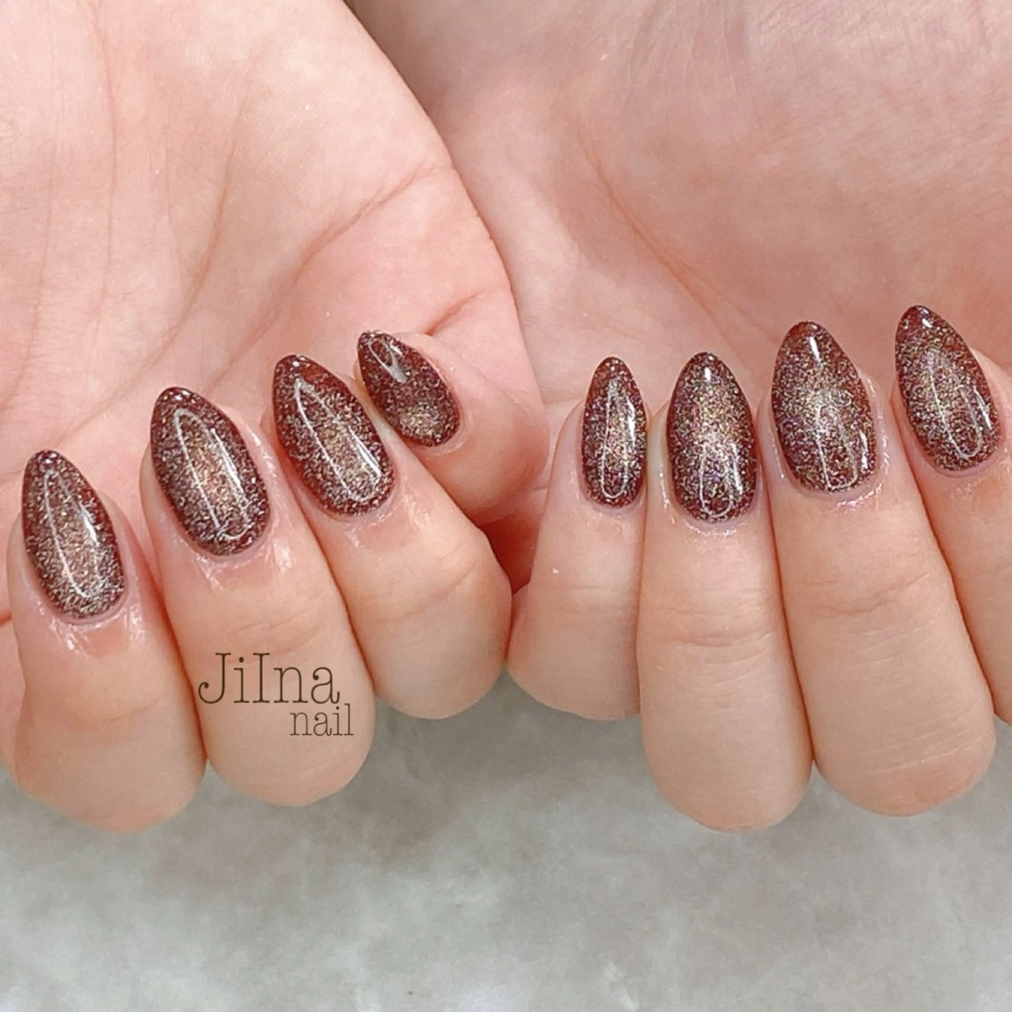 ネイル フラッシュネイル フラッシュマグ ワンカラーネイル JiIna nailのネイルデザイン