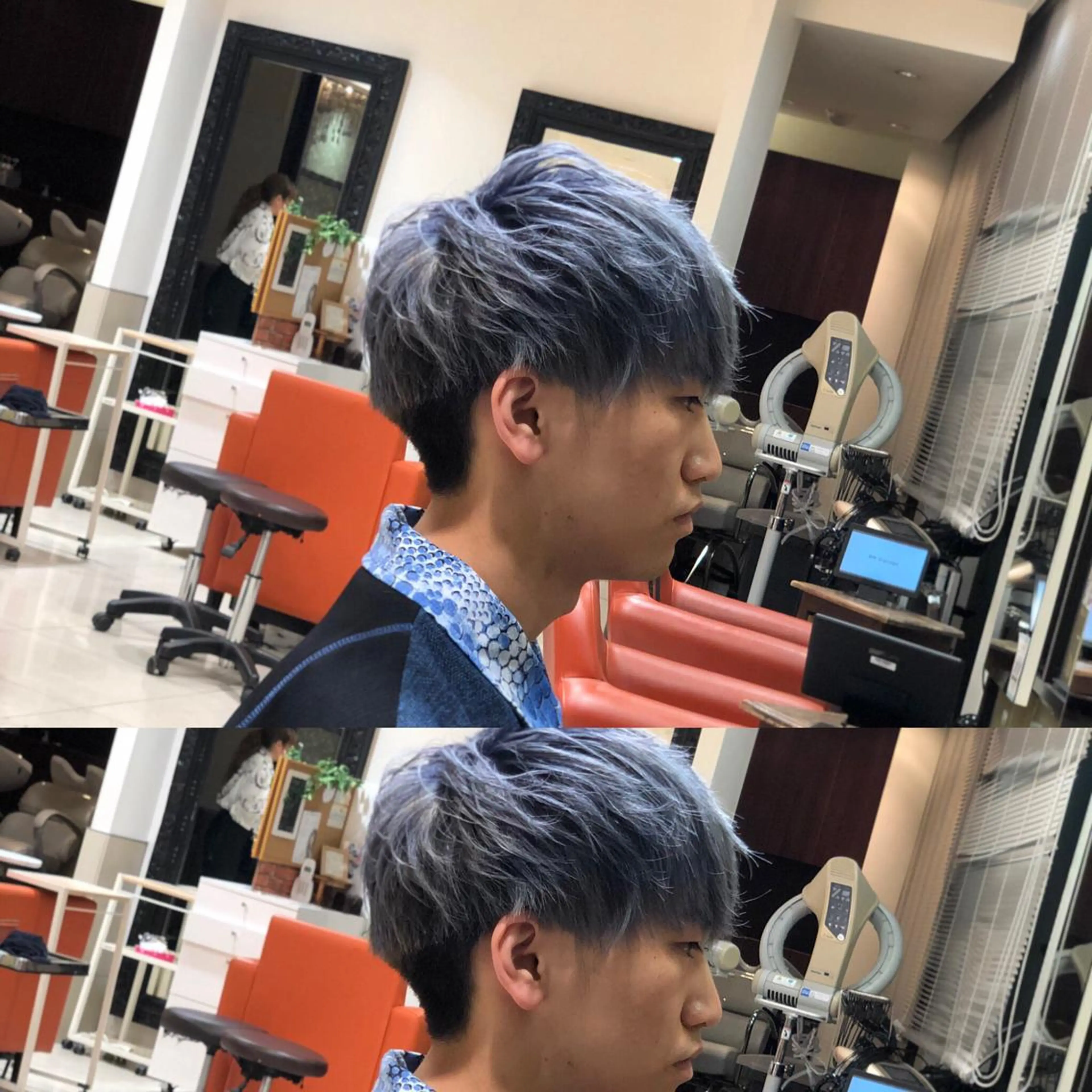 メンズ カット ヘアカラー トリートメント Y Uのヘアスタイル