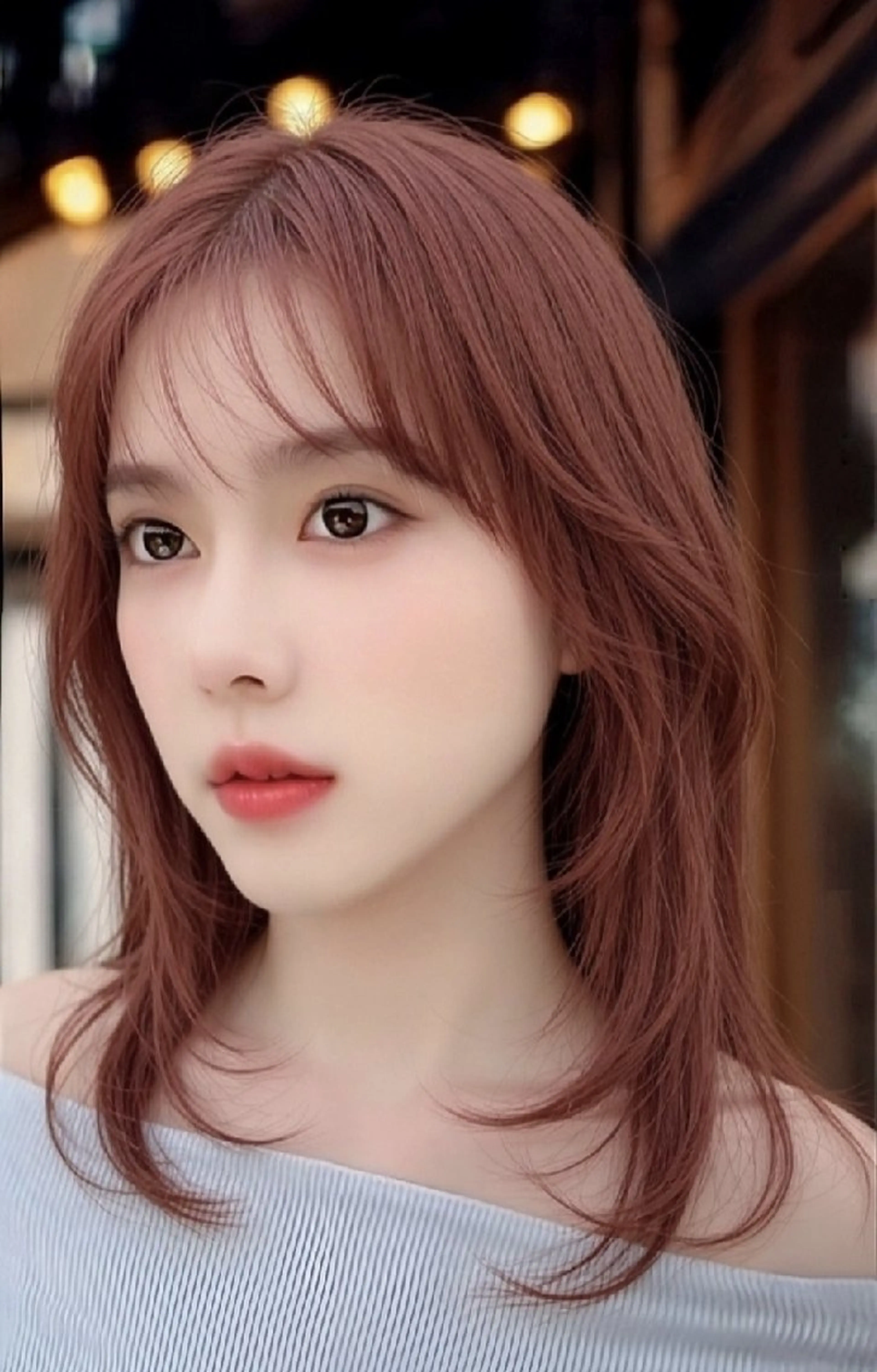 ミディアム カット ヘアカラー トリートメント 再来率94％原宿足利 表参道★シニストラのヘアスタイル