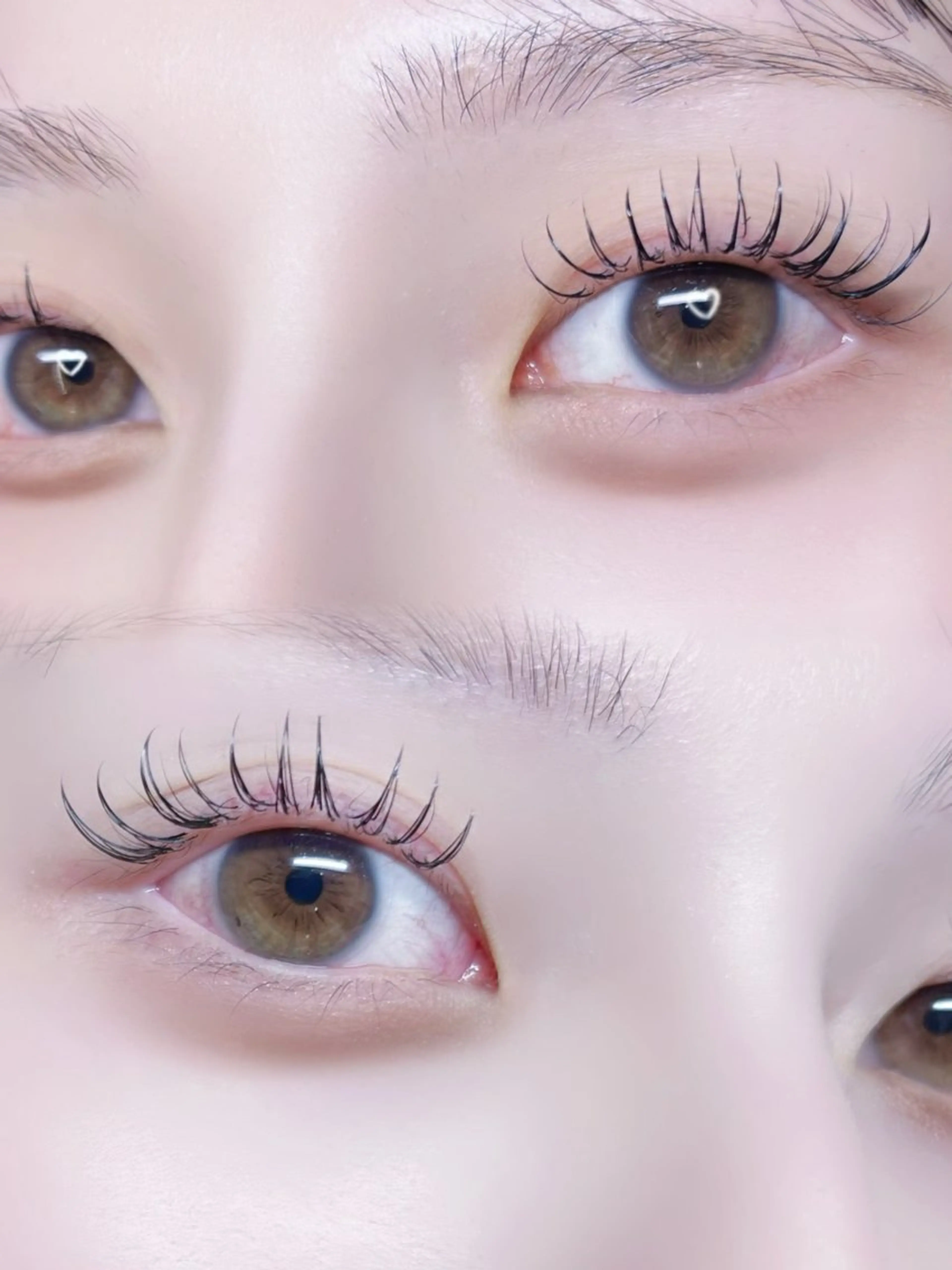 マツエク・マツパ フラットラッシュ Moe🤍Moon Doll Eyeのマツエク・マツパデザイン