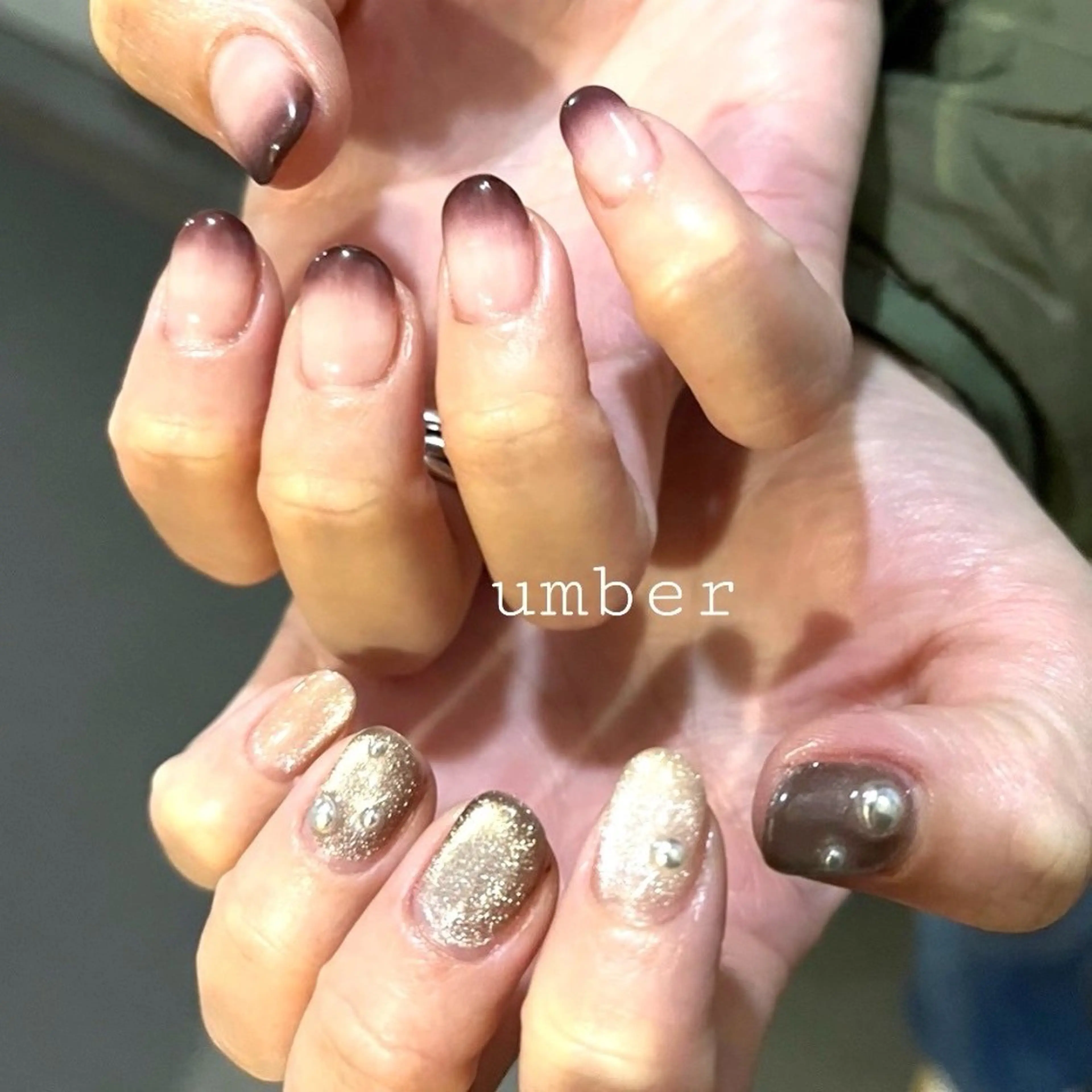 ネイル ハンドネイル umber 三茶1分のネイルデザイン