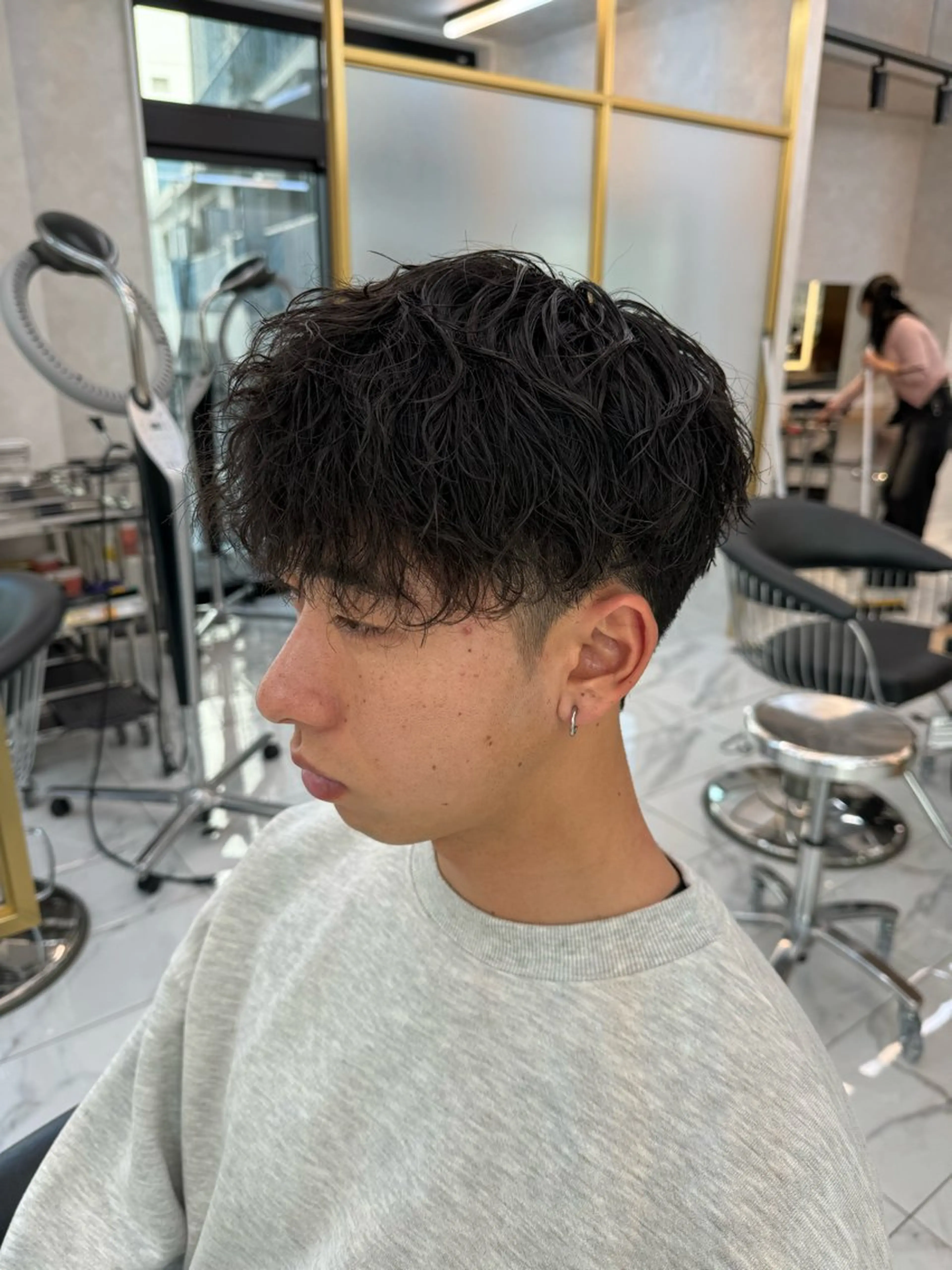 メンズ マッシュウルフ マッシュ メンズパーマ メンズウルフカット ウルフカット ショート/ハイライト 無料‼️愛斗のヘアスタイル