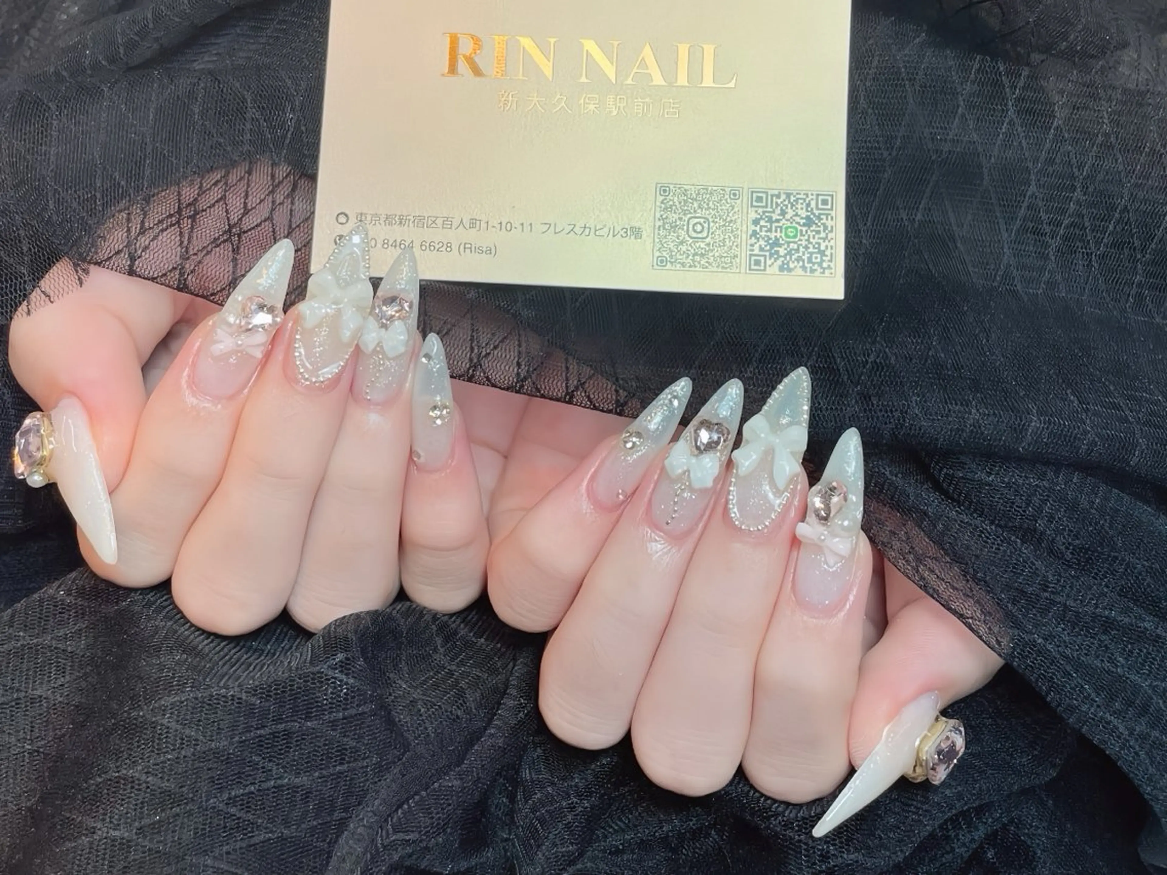 ネイル アートネイル フレンチネイル ジェルネイル グラデーション 韓国ネイル Rin Nail 新大久保店のネイルデザイン