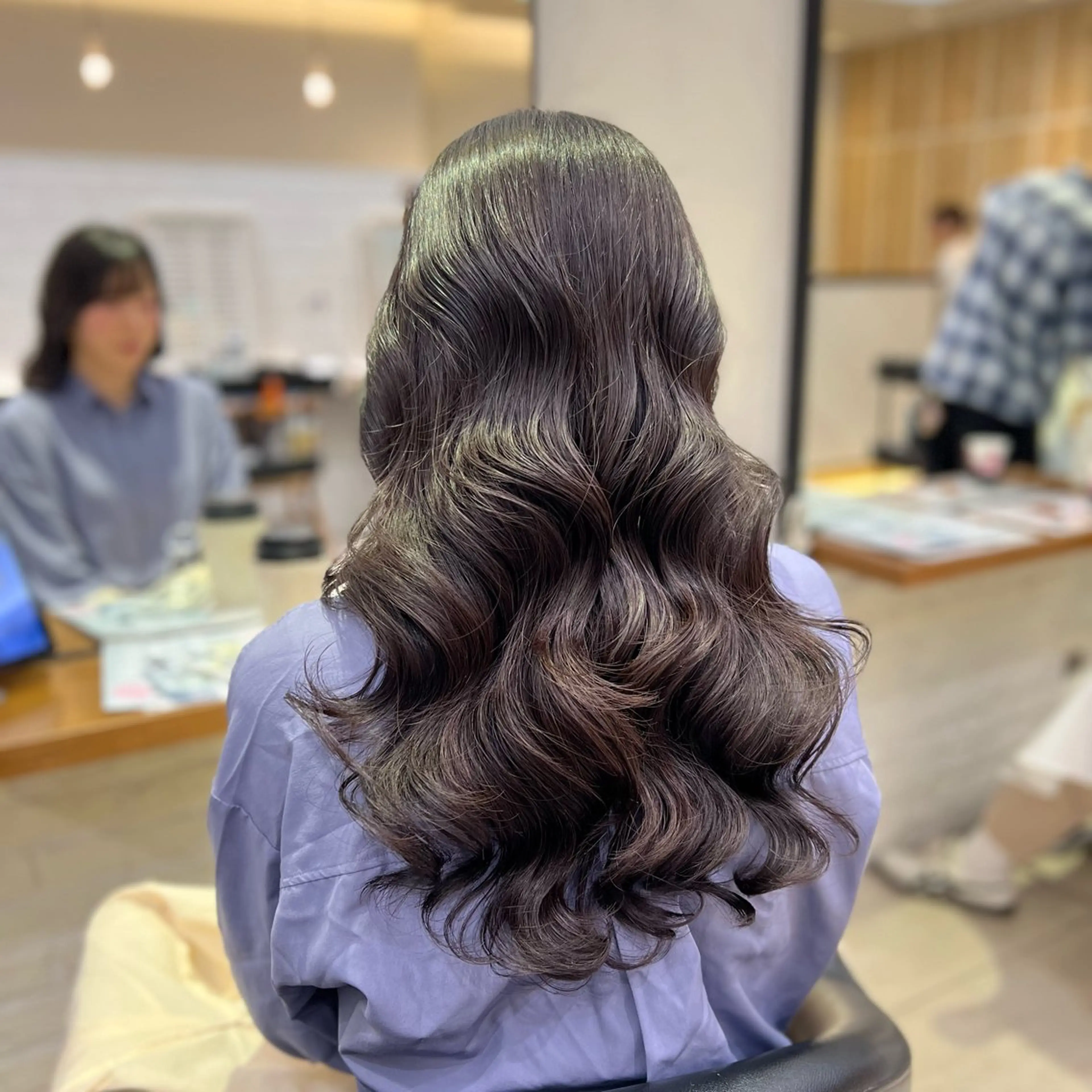 ロング カット パーマ 🌙コテ巻き風パーマ 🌙菜月のヘアスタイル