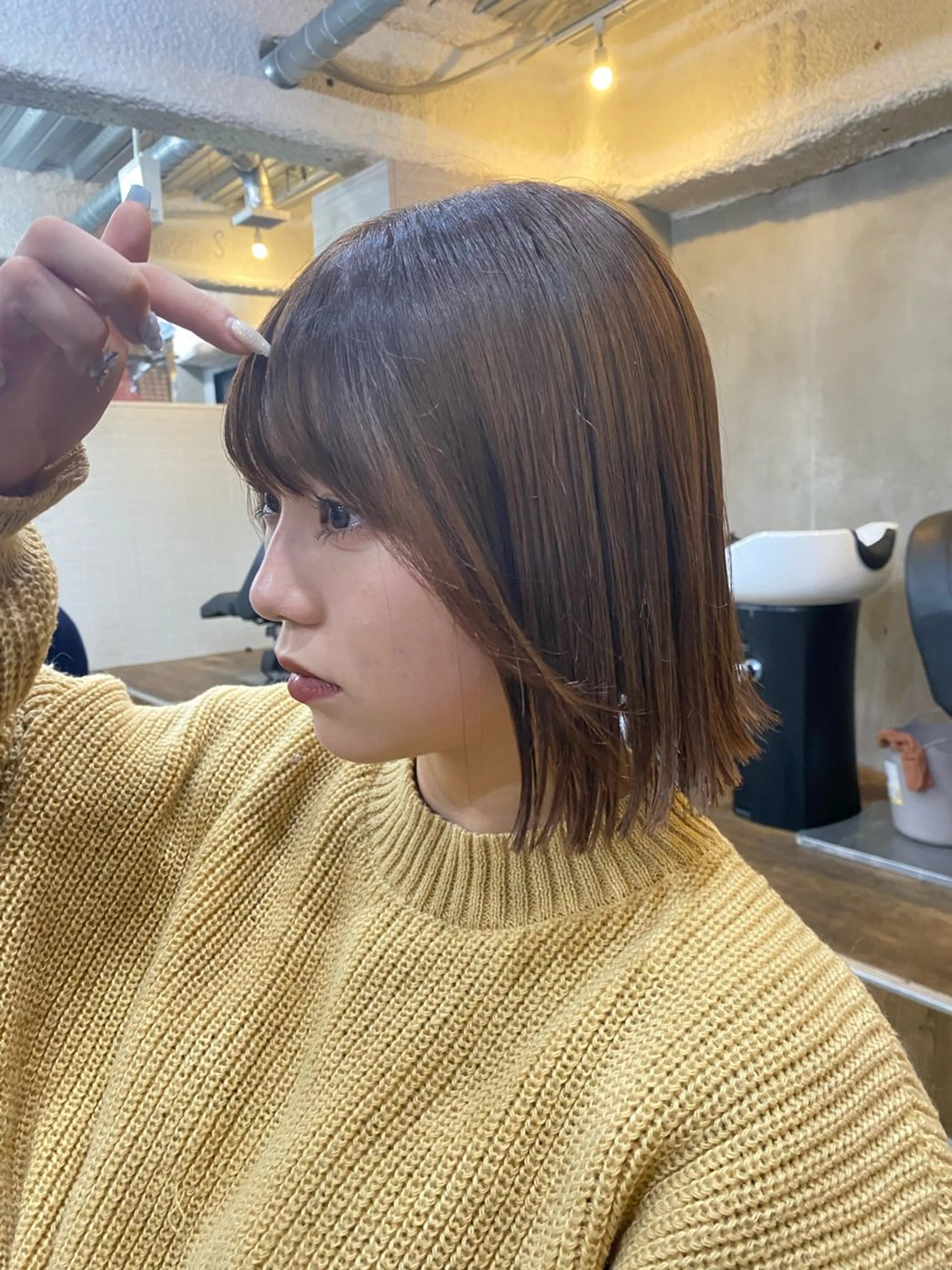 ショート 切りっぱなしボブ ボブ 宮田海聖 ナチュラル/美髪のヘアスタイル