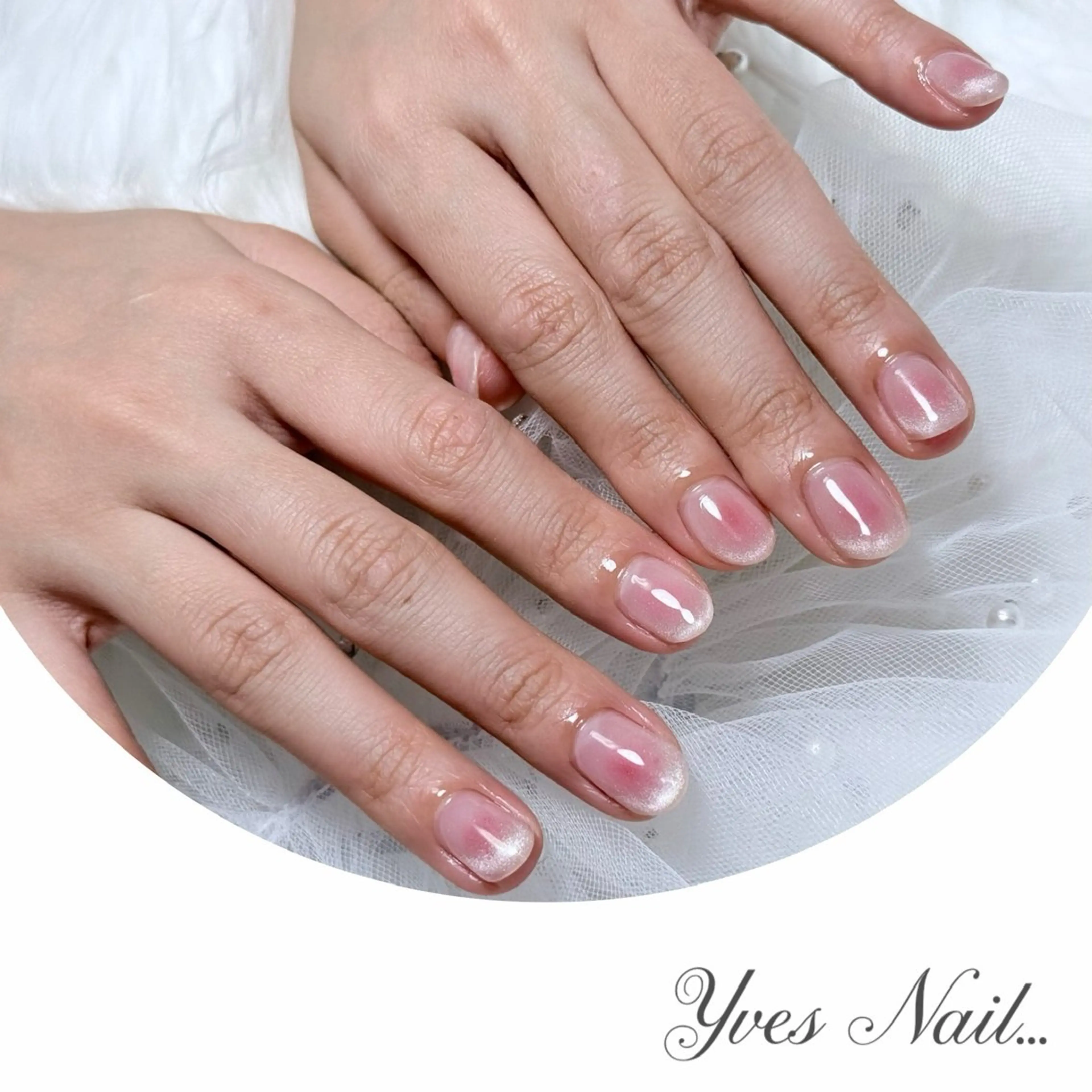 ネイル チークネイル フレンチネイル マグネットネイル マグネットフレンチ ハンドネイル kanno yのネイルデザイン