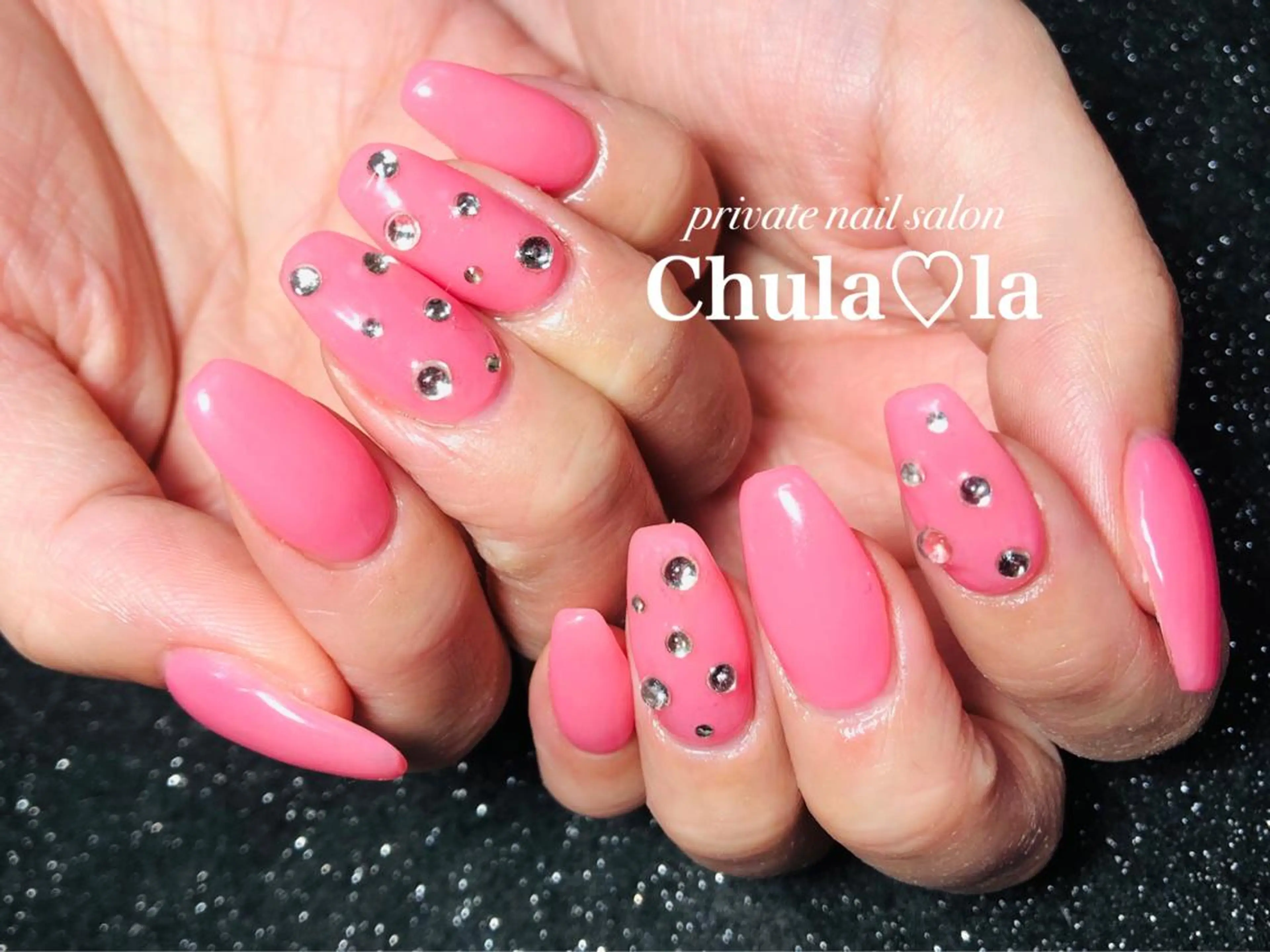 ネイル ストーンネイル Chula♡la 豊見城市高安のネイルデザイン