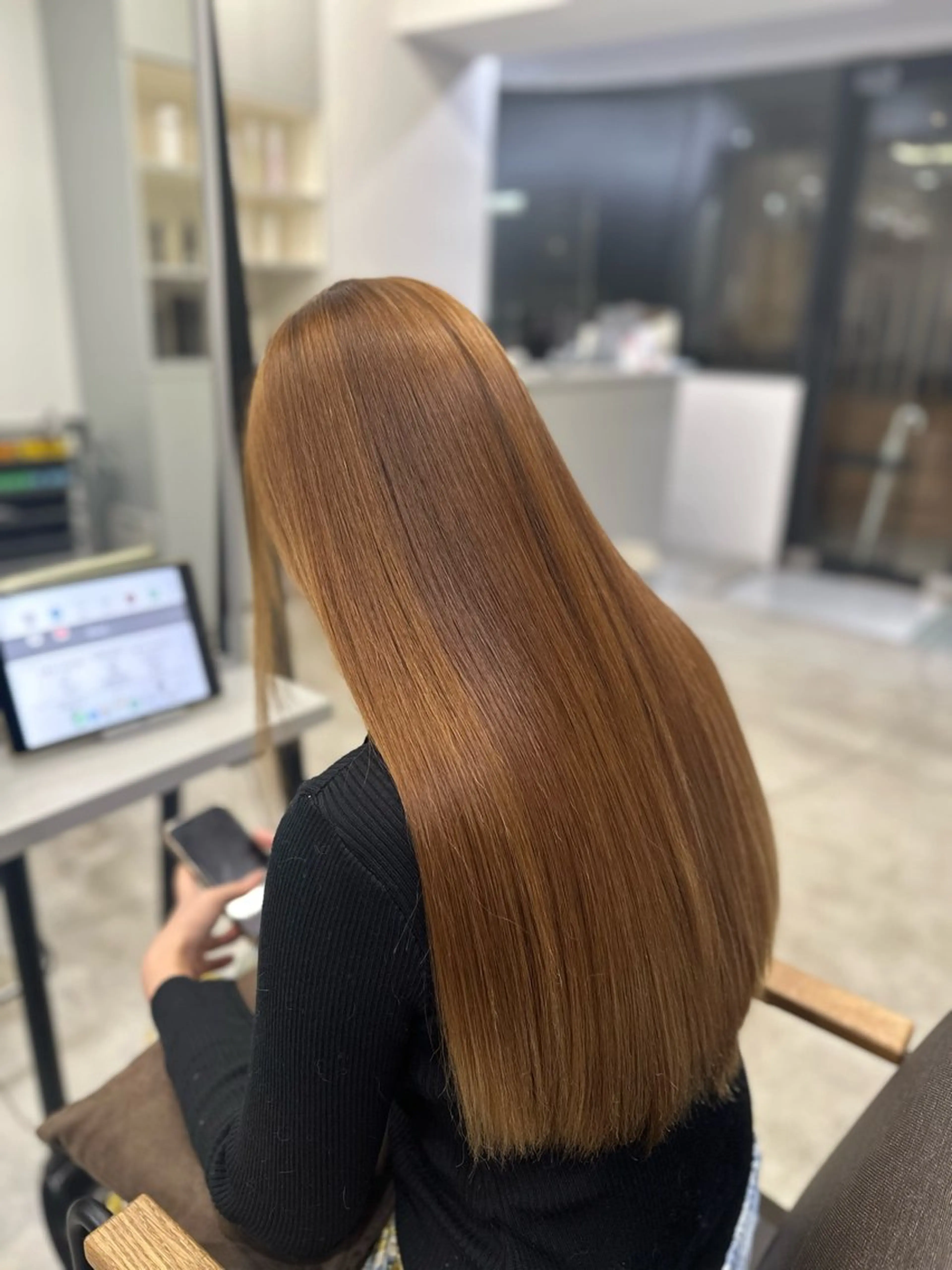 ロング パーマ 縮毛矯正 ハイトーンカラー が絶対可愛い✨泰聖✨のヘアスタイル