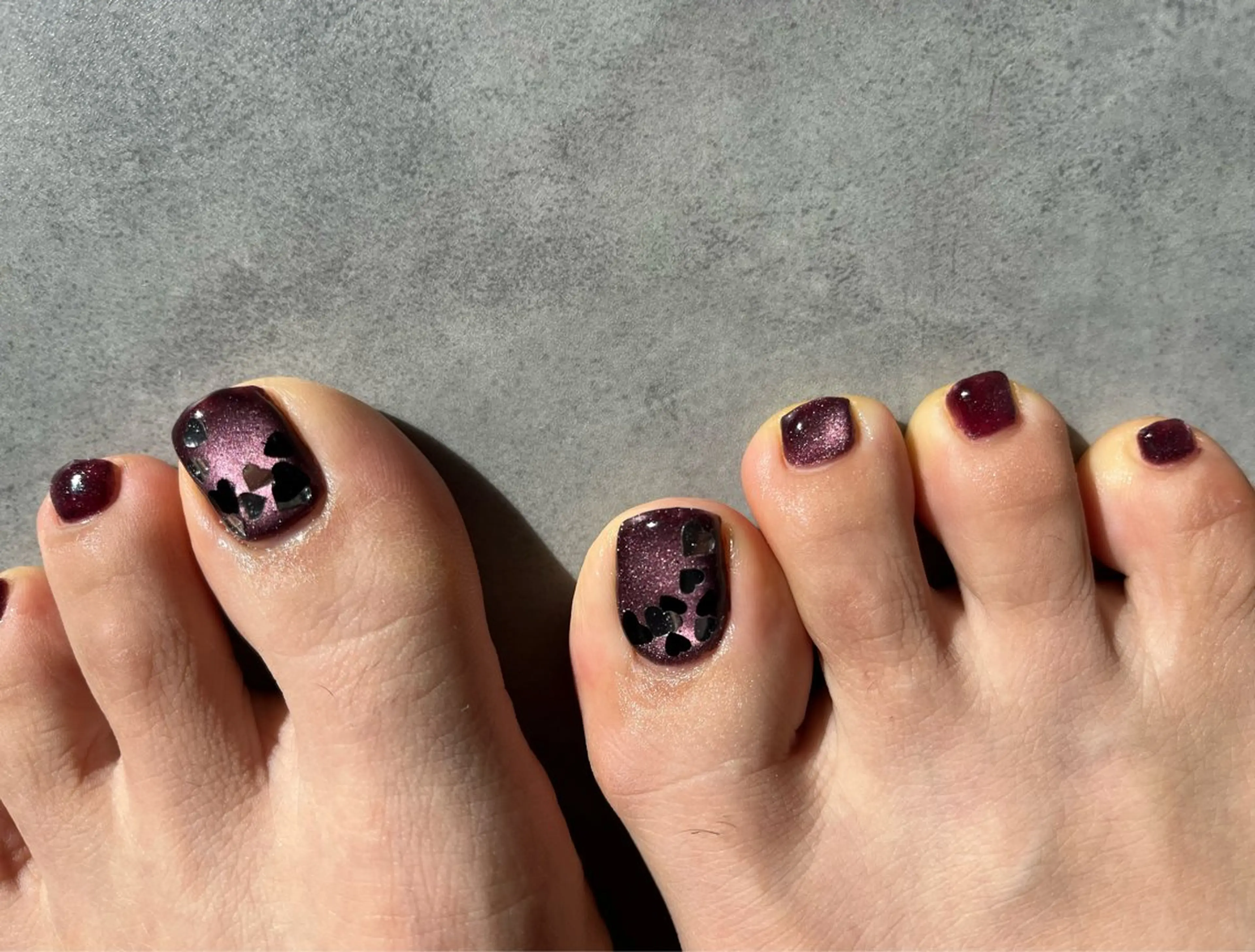 ネイル フットネイル マグネットネイル バレンタイン フットネイル Kimura Yukoのネイルデザイン