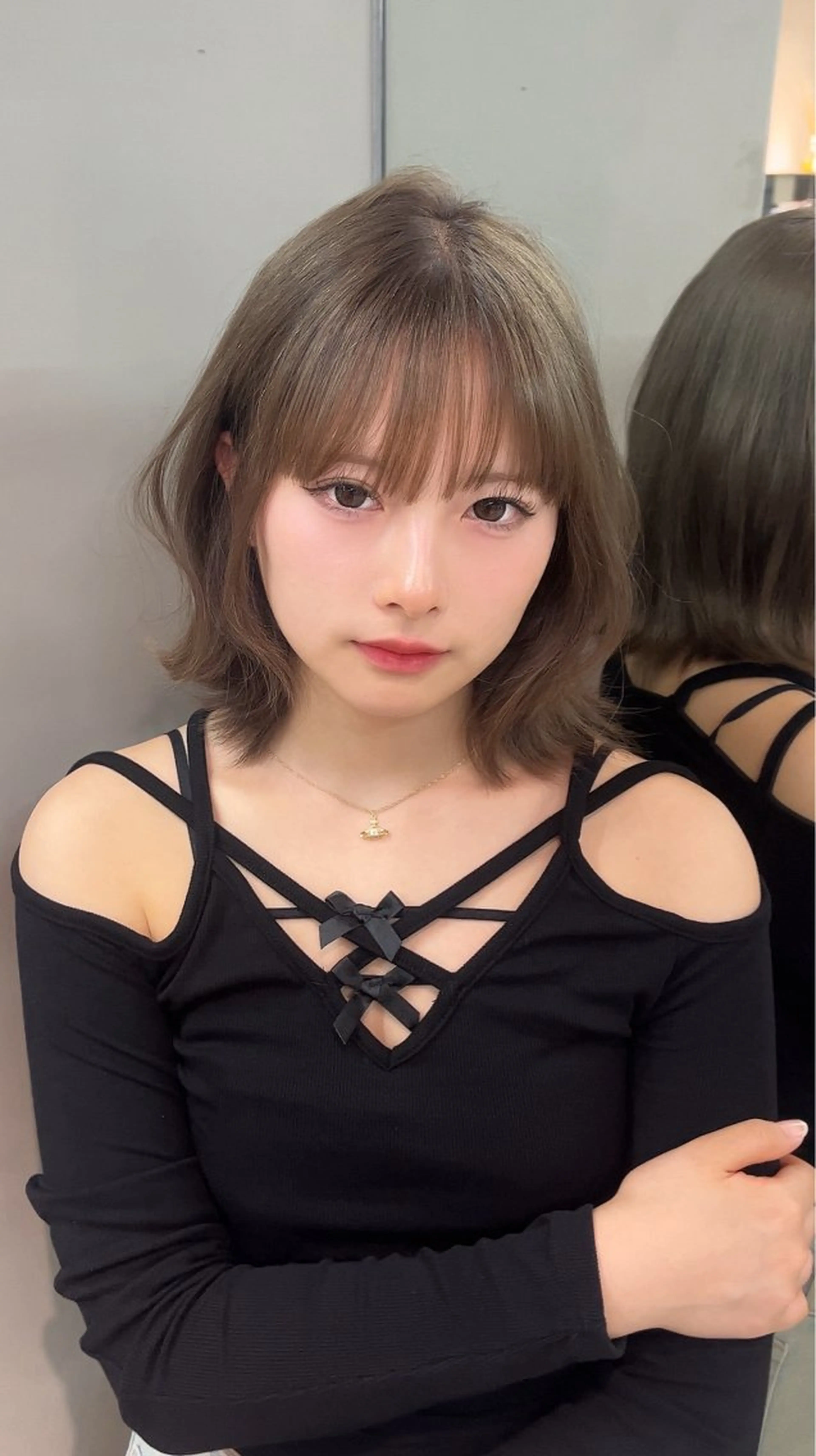 ミディアム けいし🐬ボブ 美髪縮毛矯正のヘアスタイル