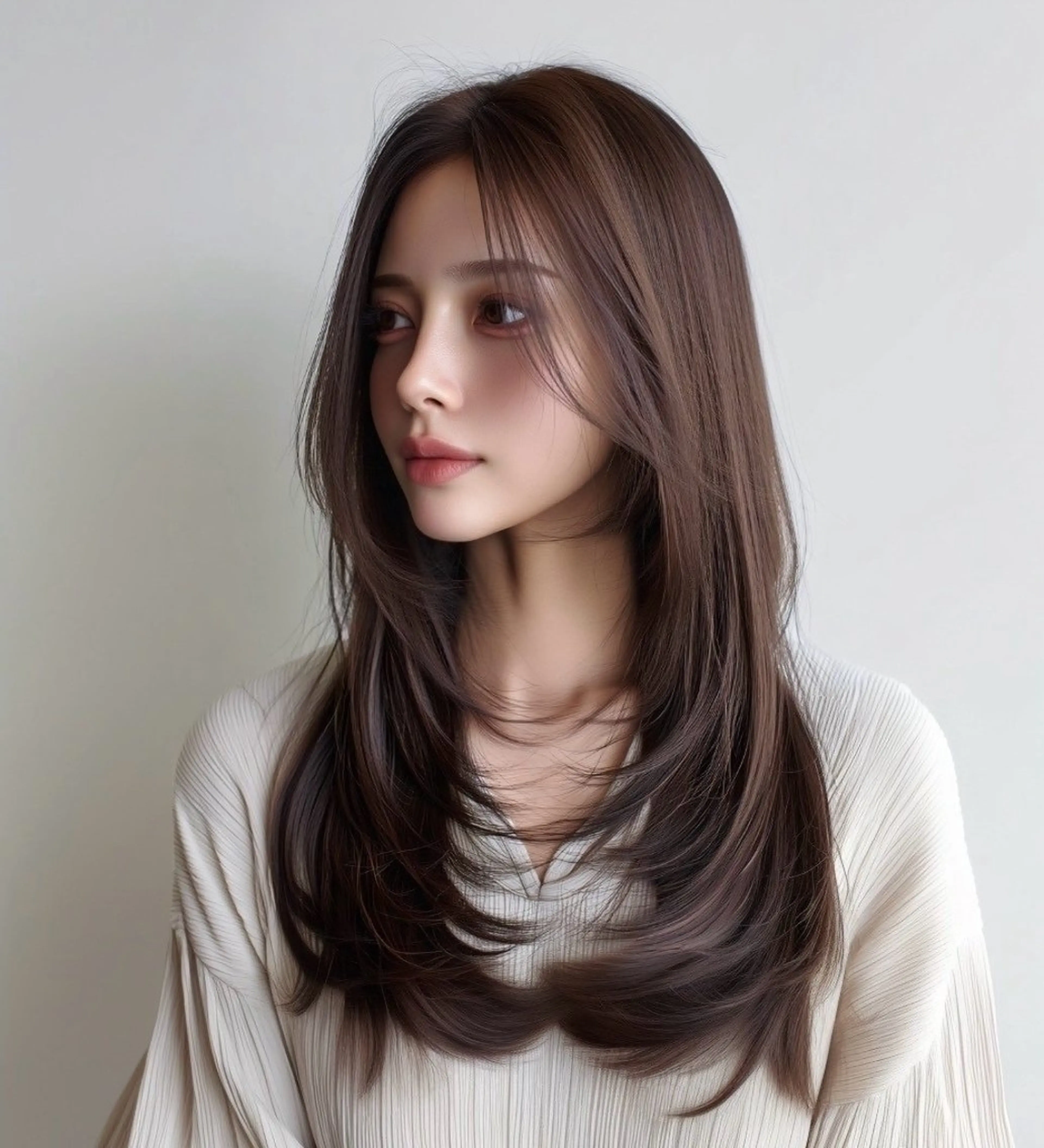 ロング 顔周りカット レイヤーカット カット ヘアカラー トリートメント きょうか🩶 /艶髪/ボブのヘアスタイル