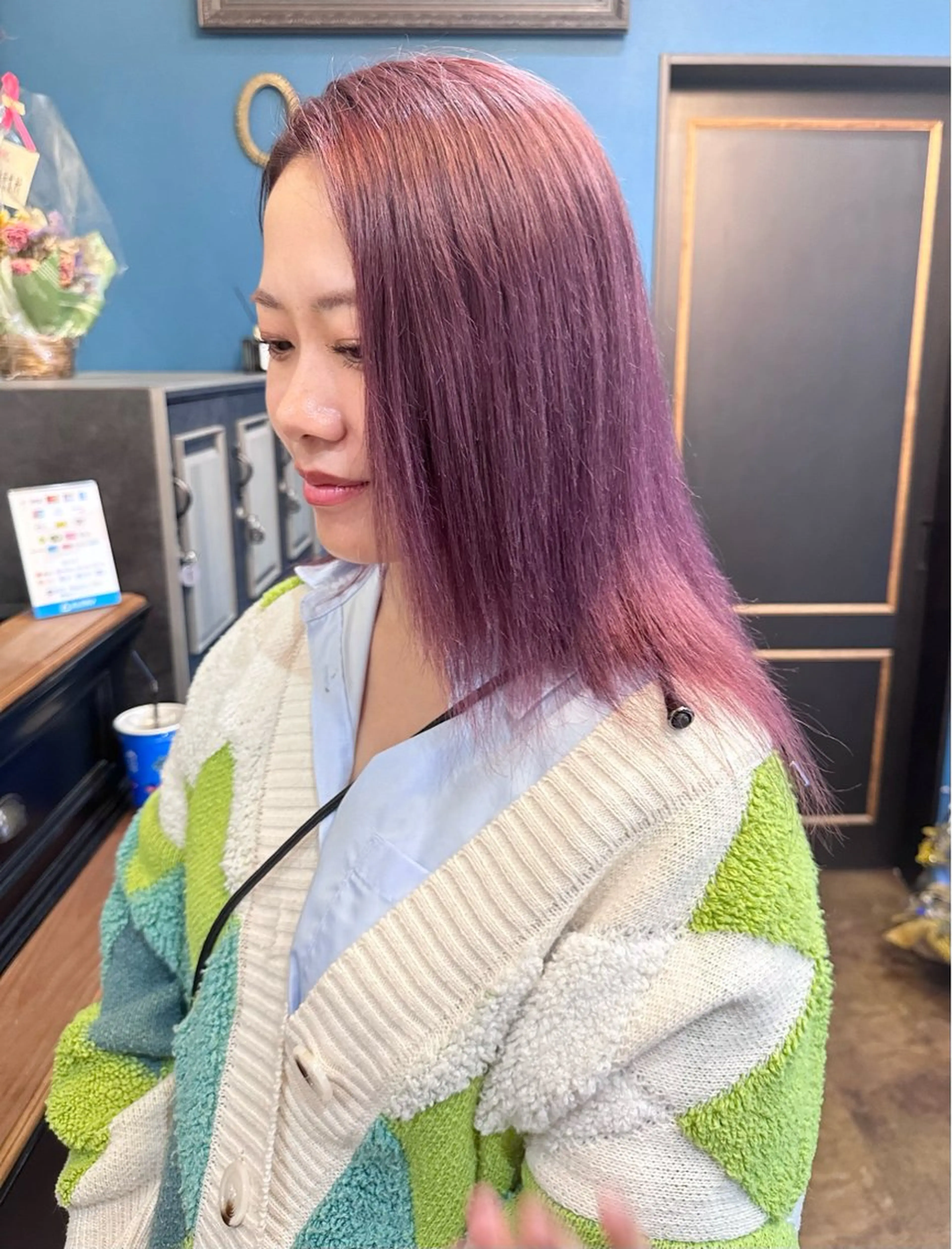 ミディアム 𝑭𝒖𝒌𝒂🩶 モテ髪×透明感カラーのヘアスタイル