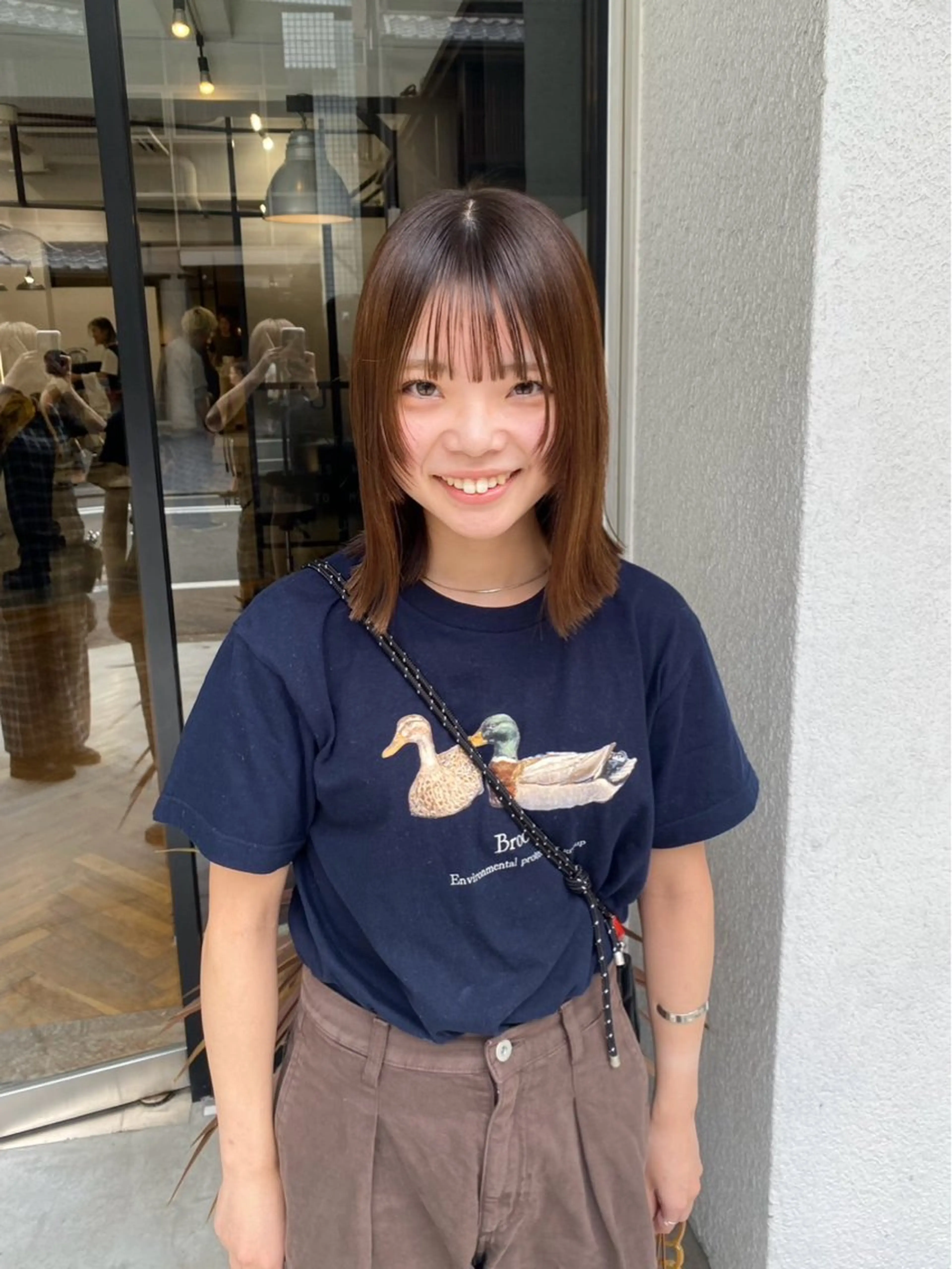 ミディアム 顔周りカット ササノ セナのヘアスタイル