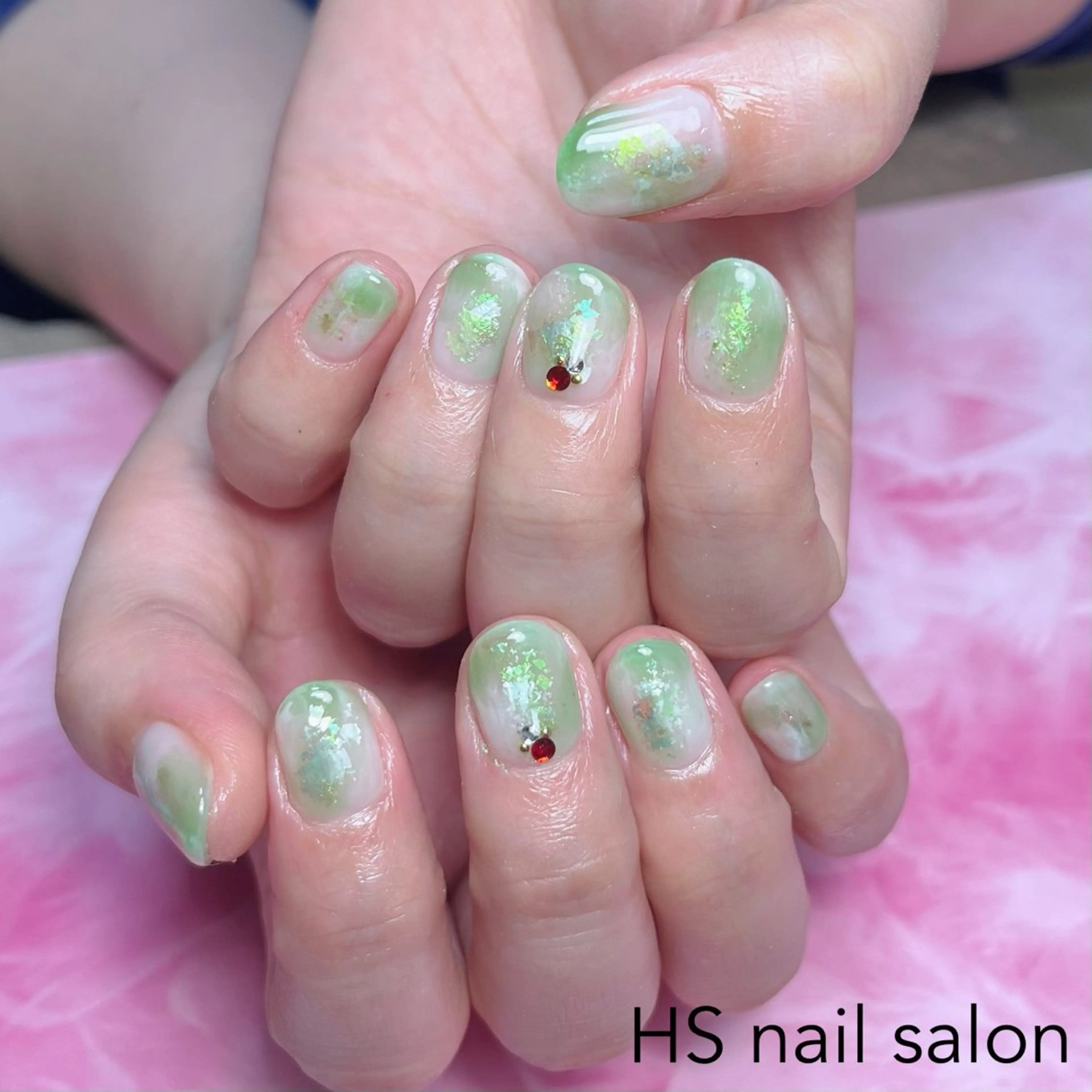 ショート ハンドネイル hs nail salonのネイルデザイン