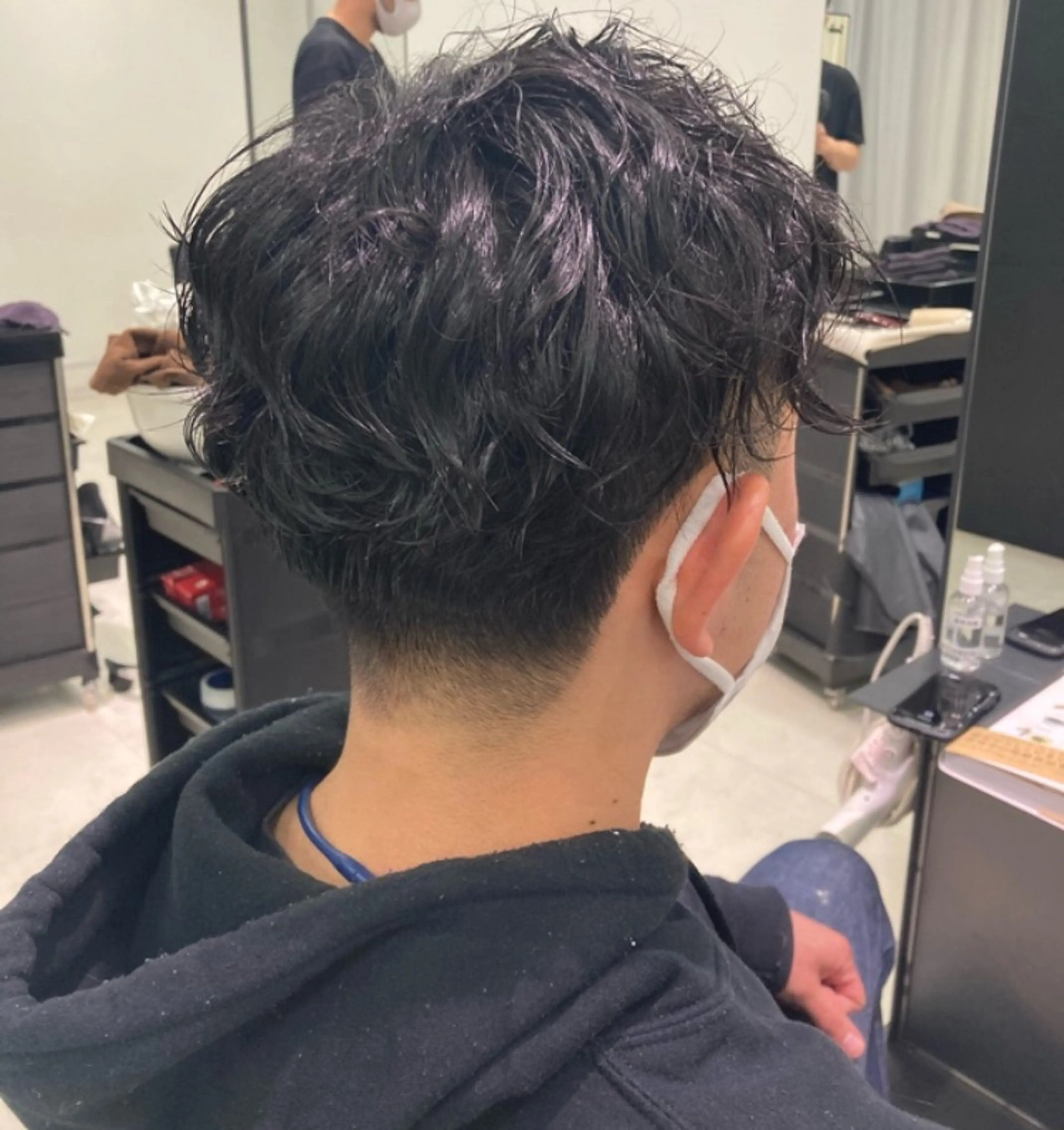 ショート パーマ メンズ カット パーマ メンズハイライト /バレイヤージュ比嘉のヘアスタイル