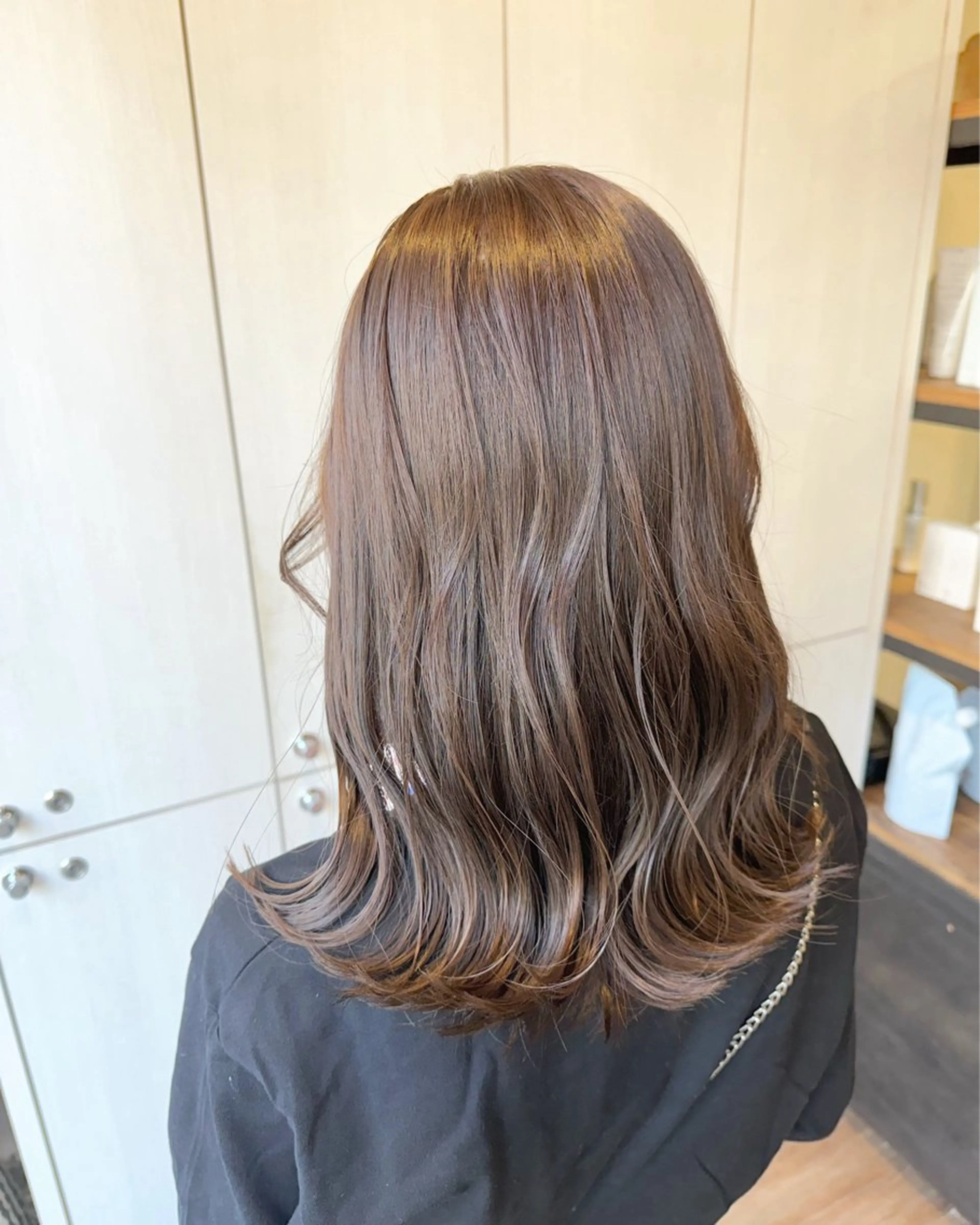 ロング カラー カット ヘアカラー あべ ゆうかのヘアスタイル