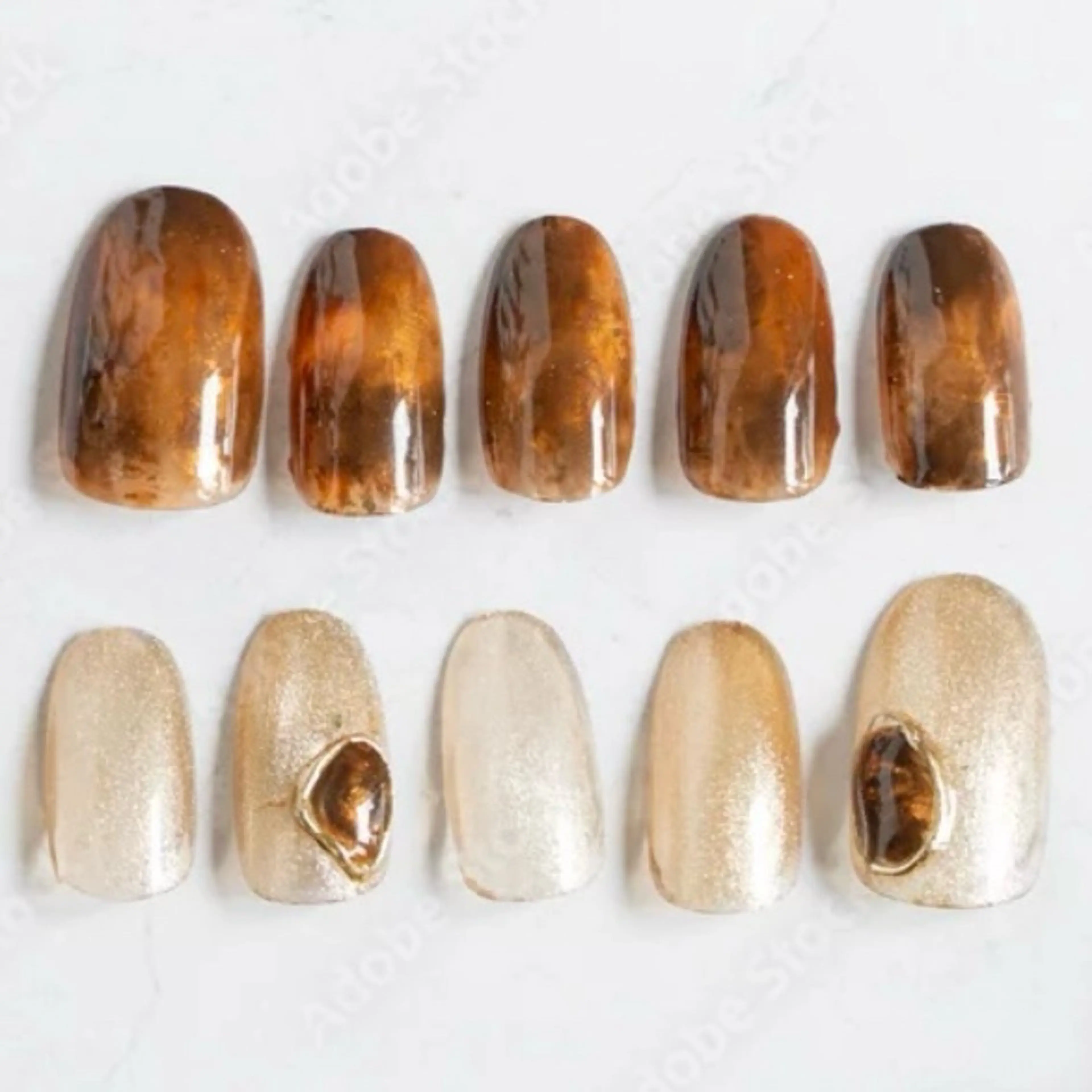 【オフ込み】おまかせ ニュアンスネイル（べっこう、大理石、マーブル）パラジェル有料変更可【オフ無料】の写真