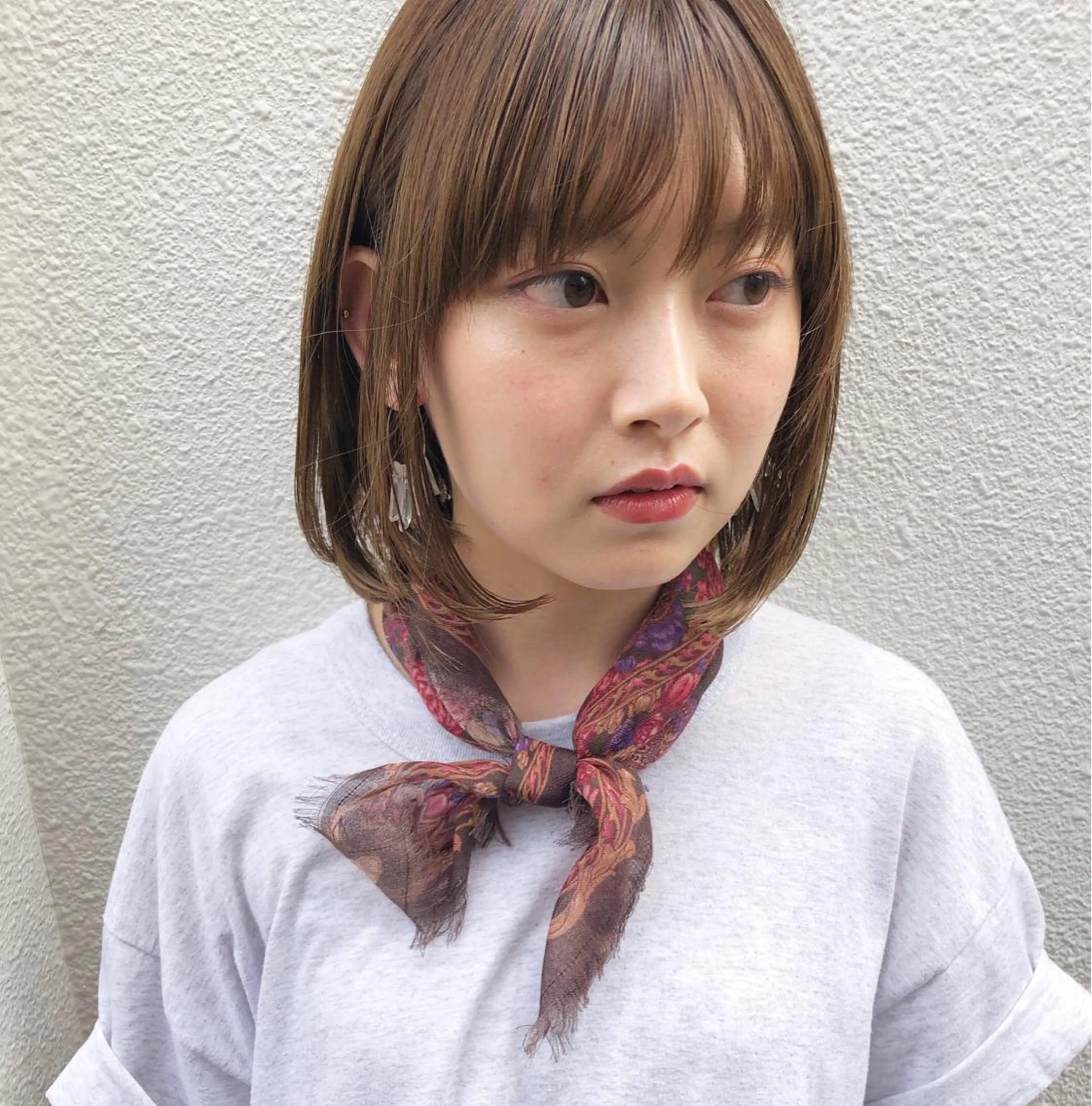 ショート カラー ボブ カット 義本 風佳のヘアスタイル