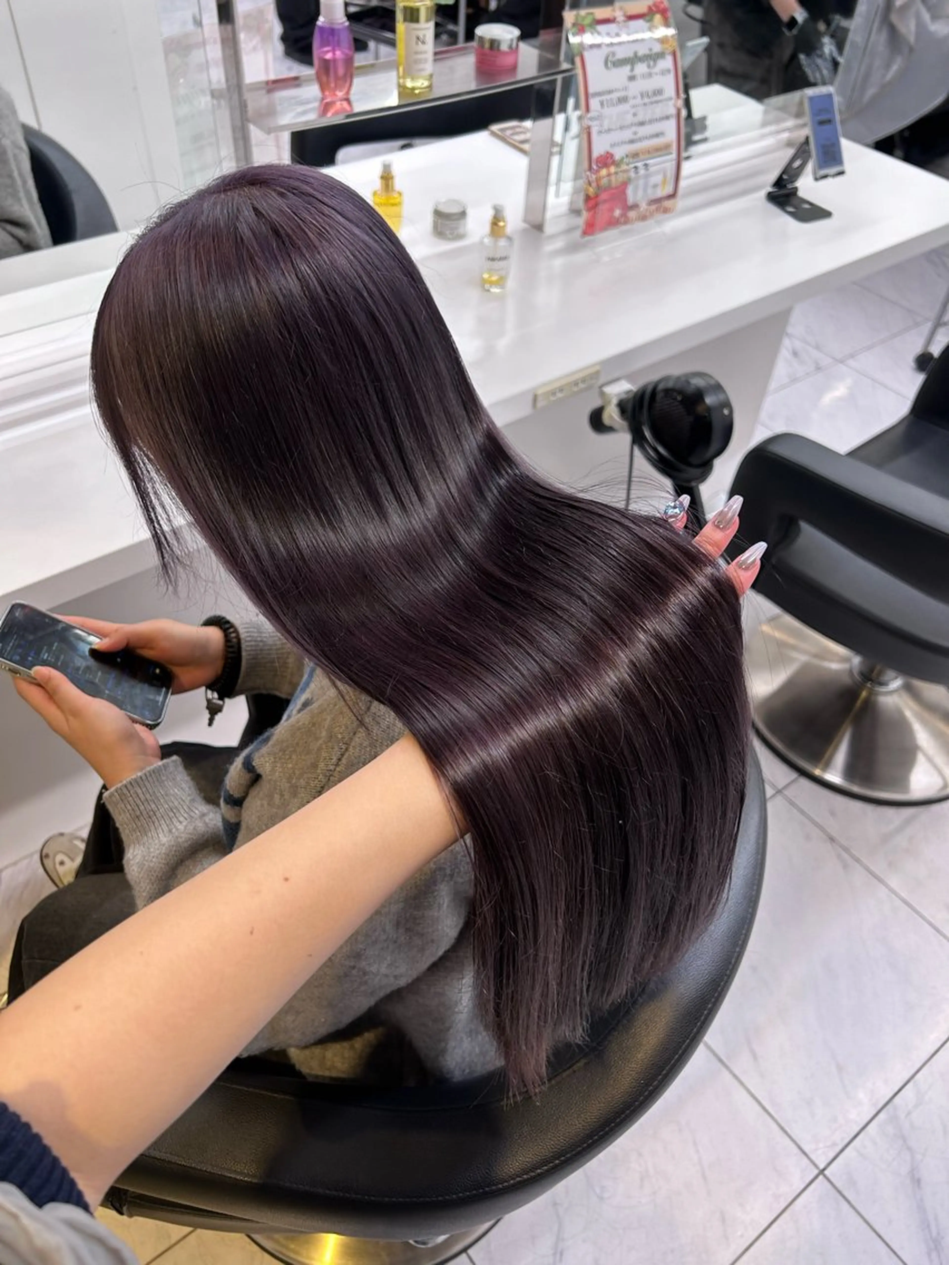 カラー ヘアカラー トリートメント 透明感ベージュ🤎 ナチュラルレイヤーのヘアスタイル