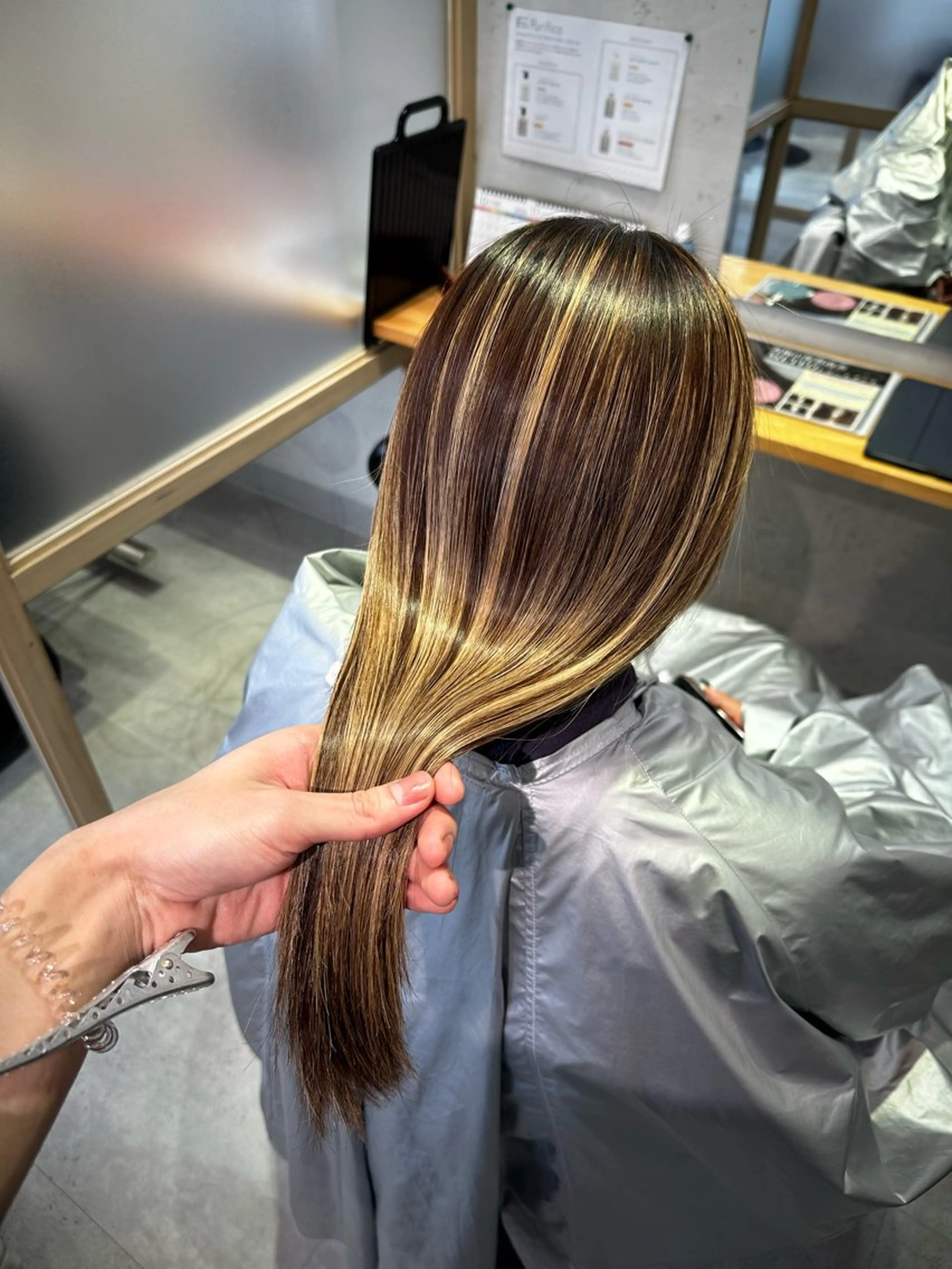 ロング カット 縮毛矯正 トリートメント 上野/エフェクトブリ ーチ✂︎touiのヘアスタイル