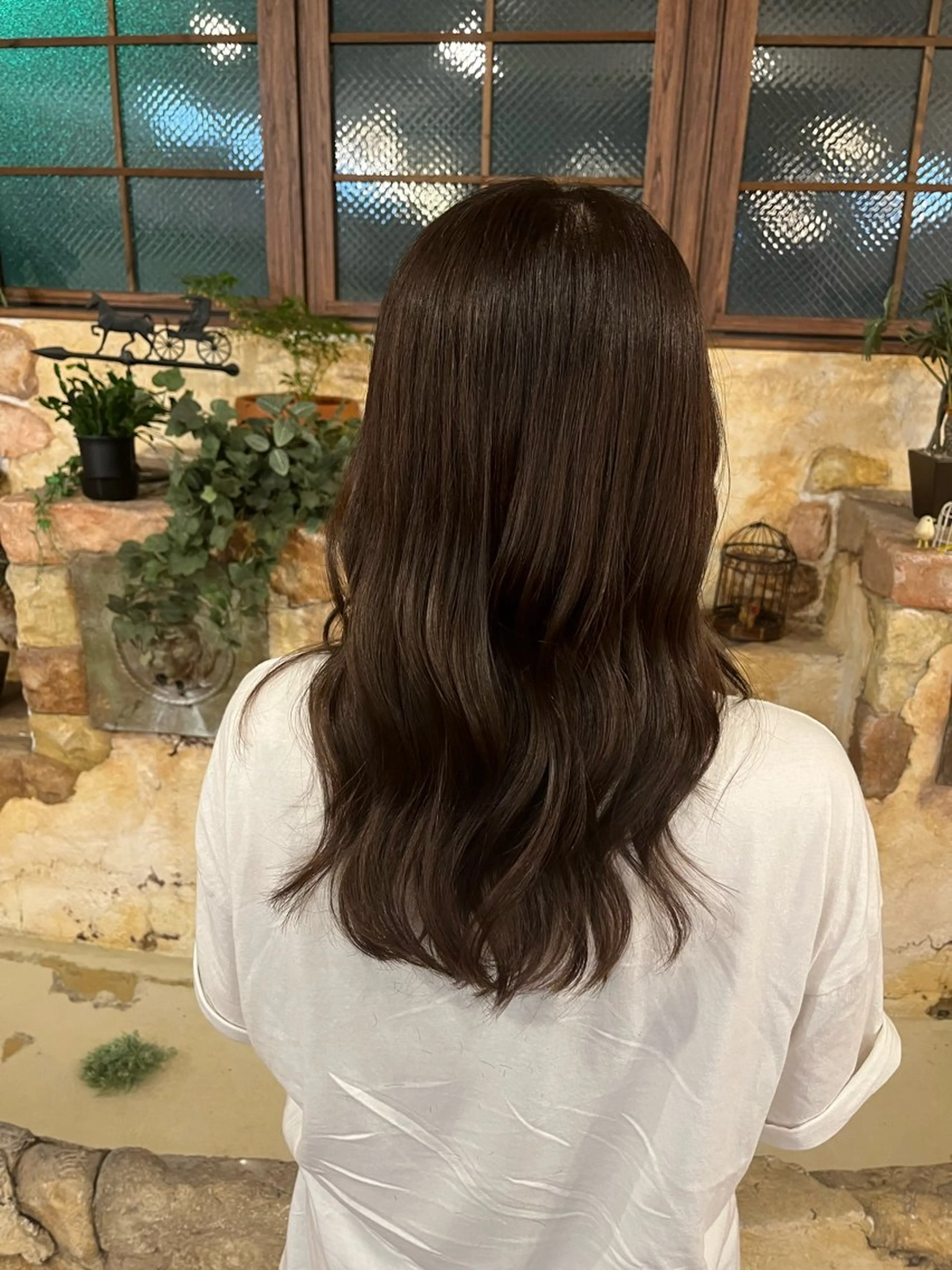 ロング カラー ブラウンカラー 吉村 初菜のヘアスタイル
