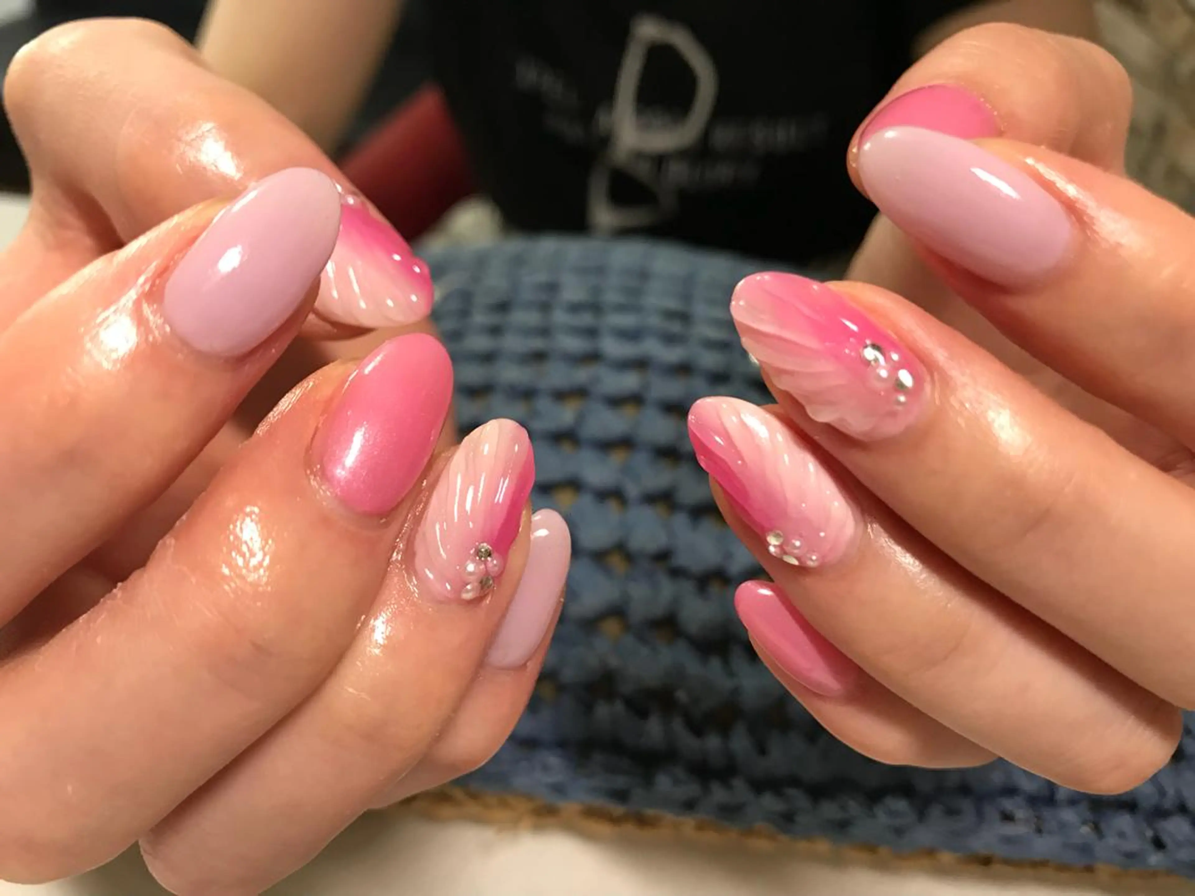 ネイル フットネイル グラデーション ピンク シンプルネイル 春ネイル nail fufla ♡yamane♡のネイルデザイン